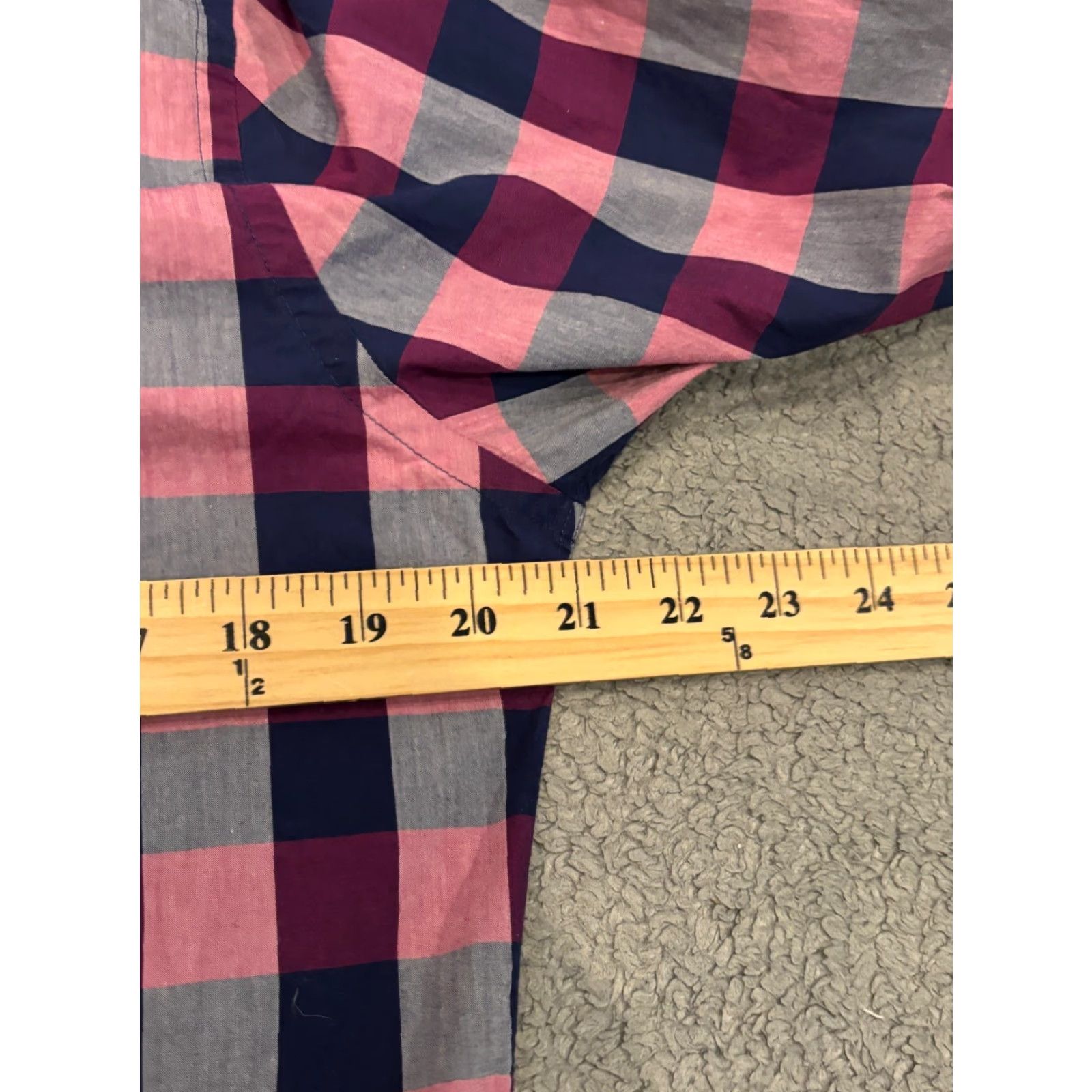 Express Express Shirt Men's Medium Fitted Long Sleeve Button Purple Plaid Preppy Casual Size US M / EU 48-50 / 2 - 3 Thumbnail