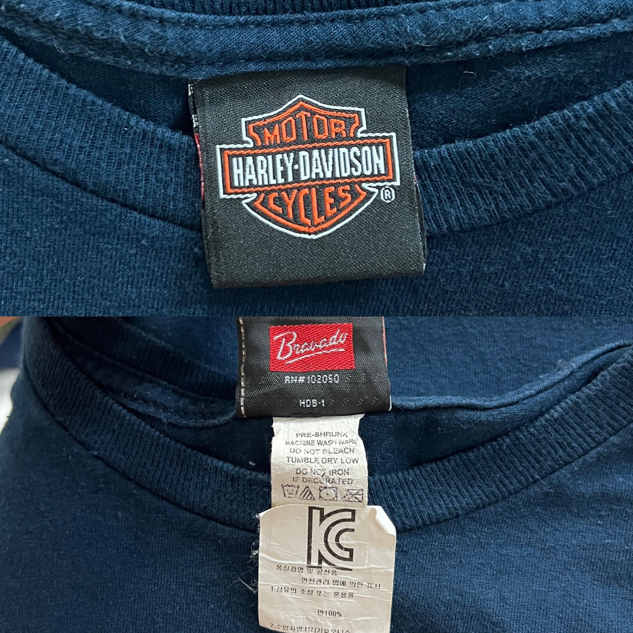 Harley Davidson Harley Davidson Navy Motorcycle Korea Seoul T-shirt Size US M / EU 48-50 / 2 - 5 Thumbnail