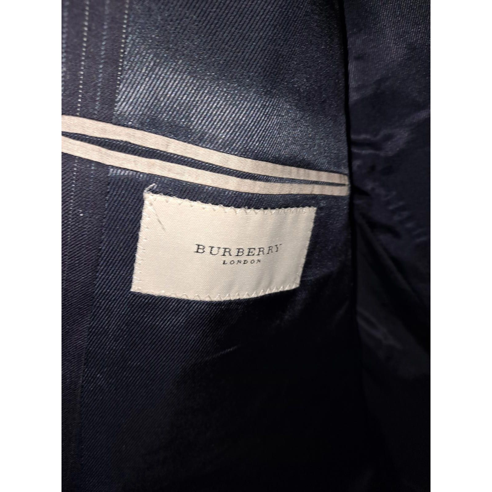 Burberry Burberry Black and White Pinstripe Suit Size 46R Size 46R - 8 Thumbnail