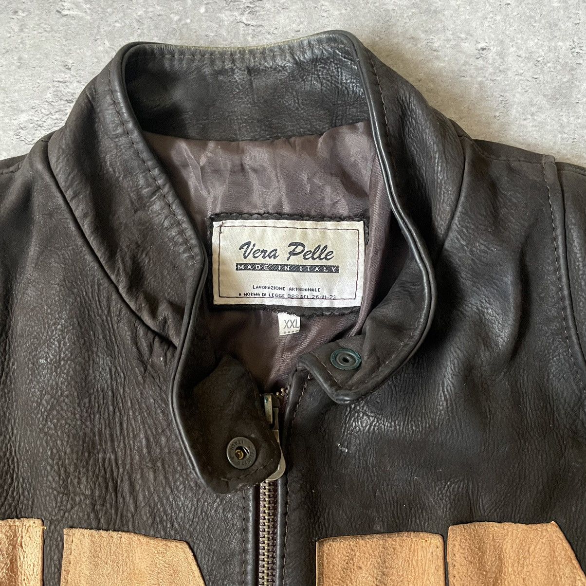 Vintage Vera Pelle Racing Leather Jacket Pelle Pelle