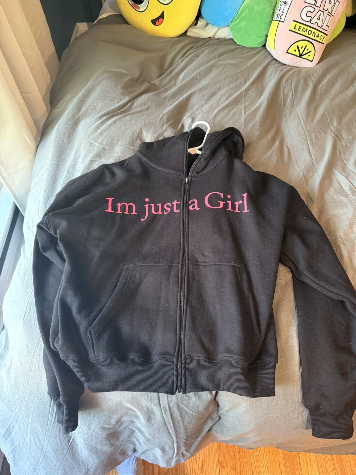 I’m Just A Girl Pink ian Hoodie Size Medium Pink