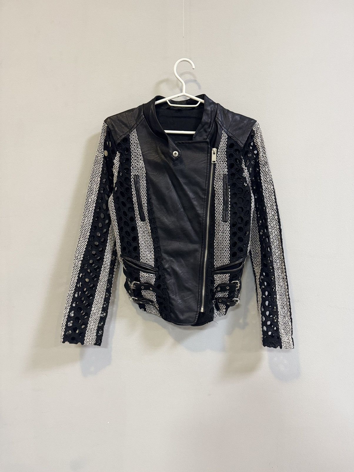 If Six Was Nine × Japanese Brand CRAZY Style Leather Jacket Opium Size XS / US 0-2 / IT 36-38 - 1 Thumbnail