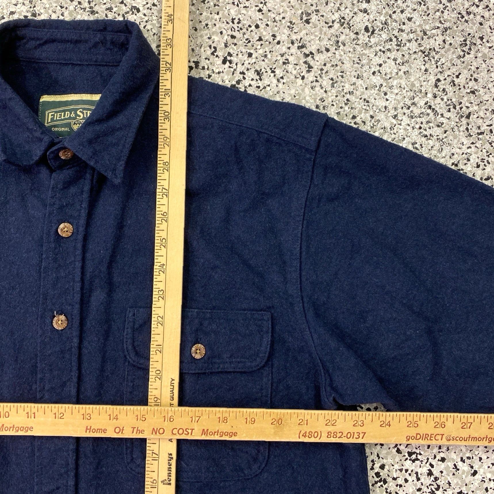 Vintage Field & Stream Mens Blue Heavyweight Flannel Button Down Shirt L Size US L / EU 52-54 / 3 - 2 Thumbnail