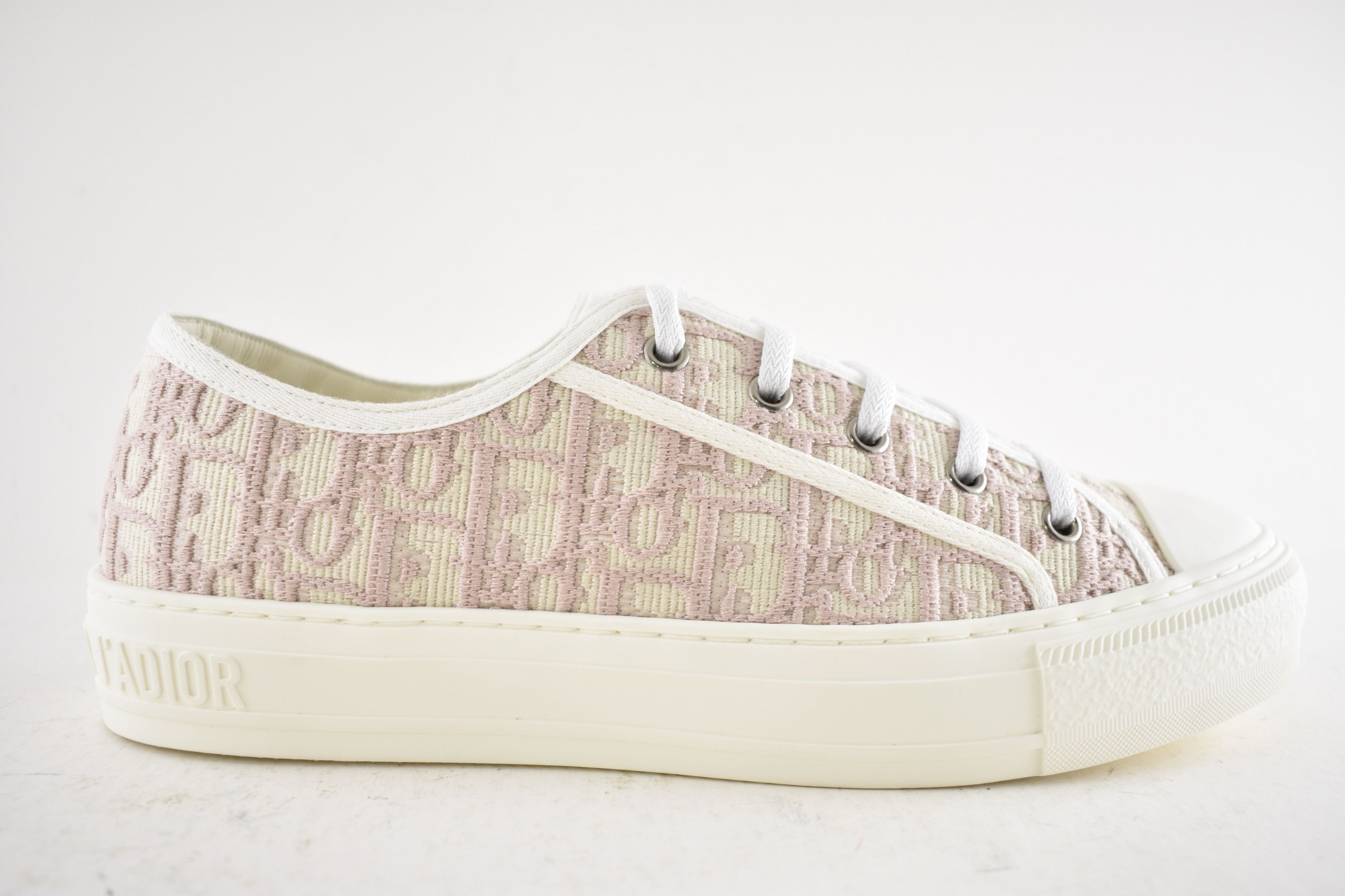 Dior Walk'N'Dior Oblique Logo Flat Low Trainer Sneaker 40