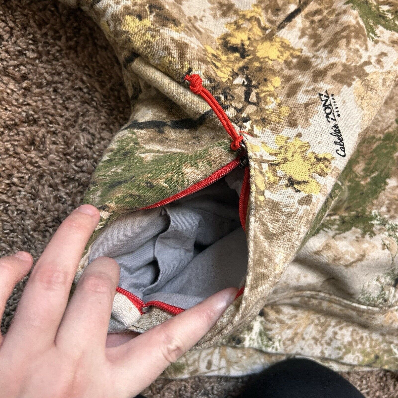 Cabelas Cabela's Camo Hoodie Women's Medium Green Camouflage Size M / US 6-8 / IT 42-44 - 3 Thumbnail