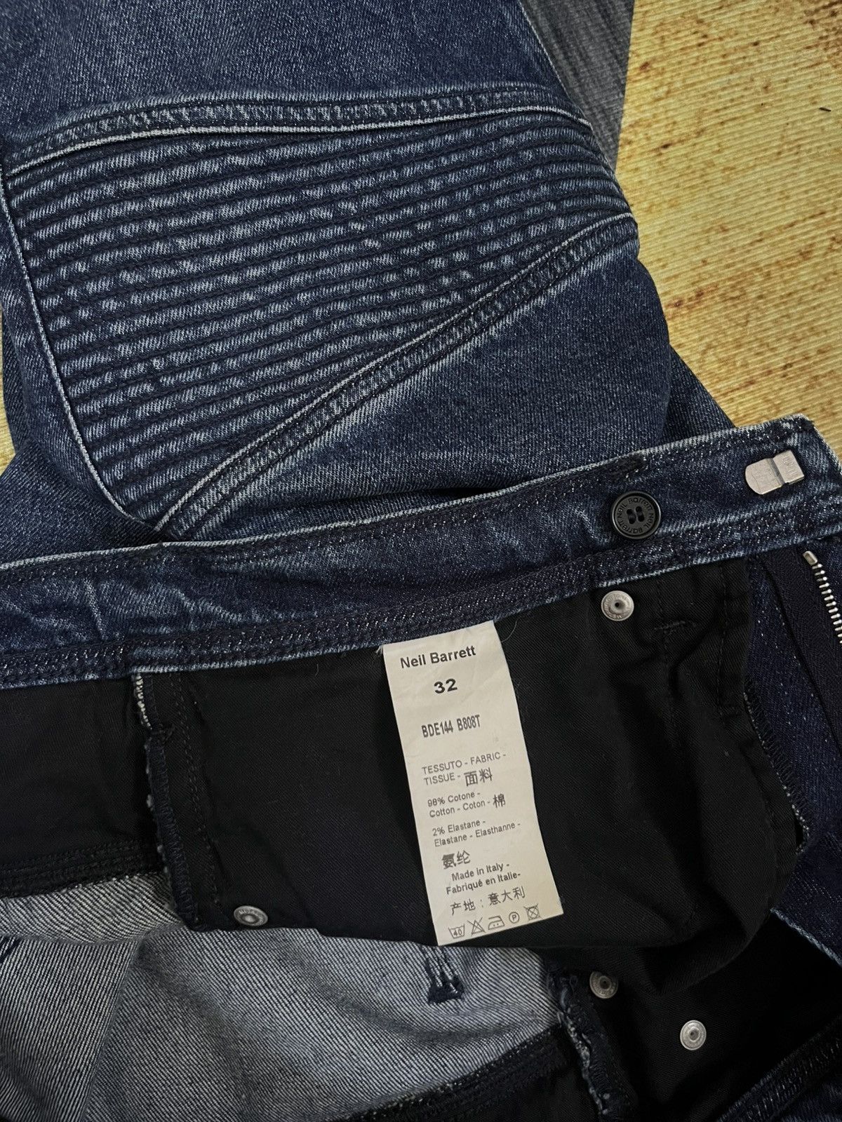 Neil Barrett FW18 neil barret bikers denim regular slim #H2 Size US 32 / EU 48 - 8 Thumbnail