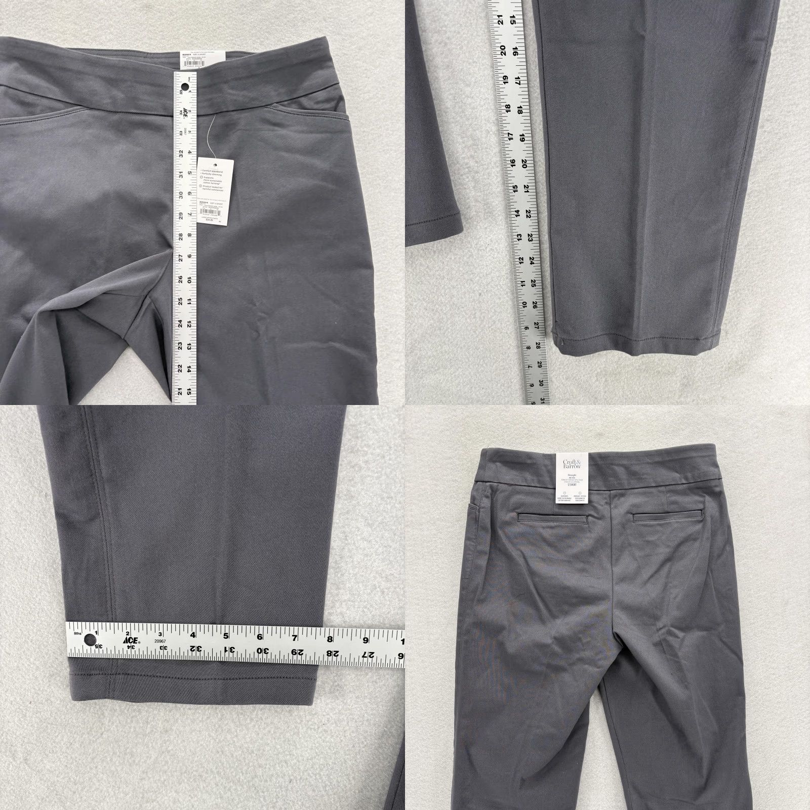 Croft & Barrow Croft & Barrow Pants Womens 12 Short Gray Effortless Stretch Straight Comfort Size 34" / US 12 / IT 48 - 8 Thumbnail