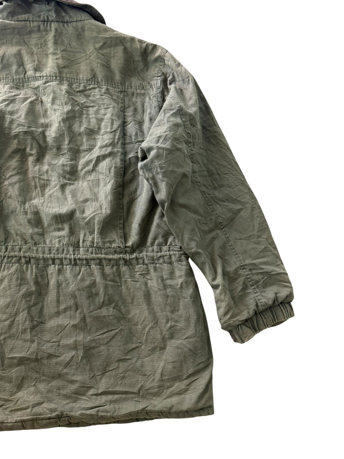 Japanese Brand Vintage Trail Design Hunting Jacket Olive Leather Collar Size US M / EU 48-50 / 2 - 7 Thumbnail