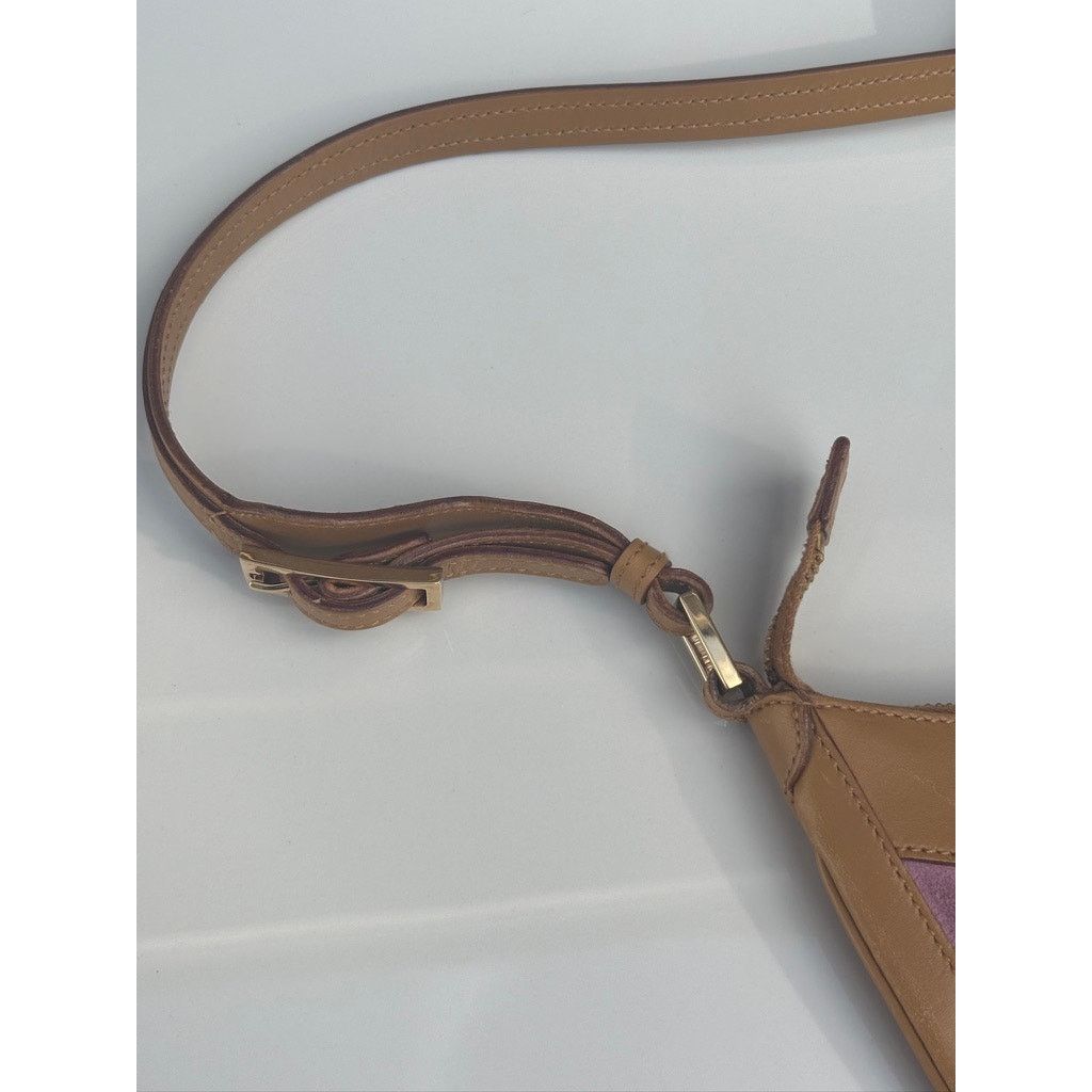 Gucci GUCCI Jackie Shoulderbag Half Moon Pink Suede Tan Leather Size ONE SIZE - 14 Thumbnail