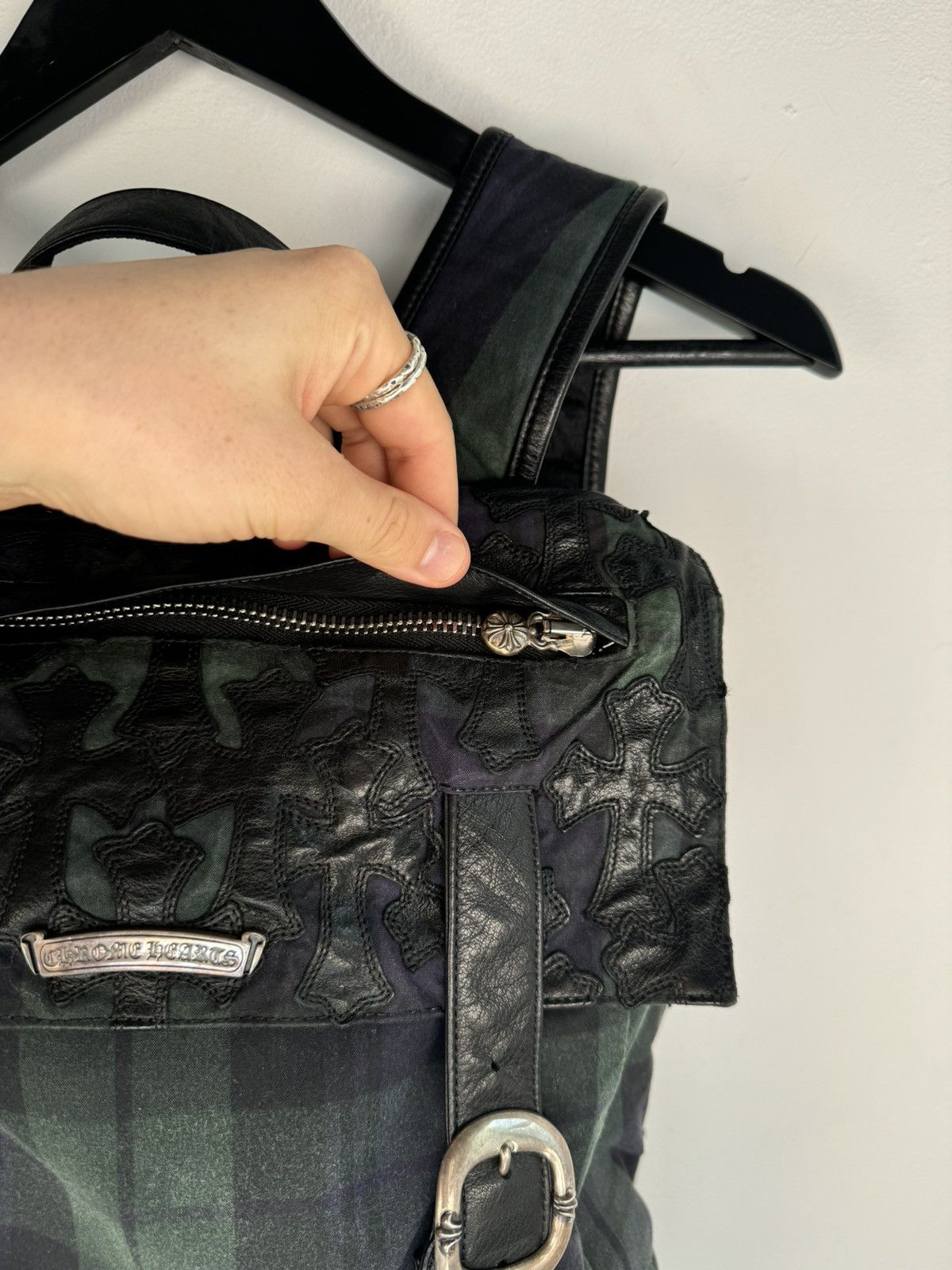 Chrome Hearts ULTIMATE GRAIL🏁EARLY 2000'S PLAID CROSS PATCH MOTO BACKPACK Size ONE SIZE - 10 Thumbnail