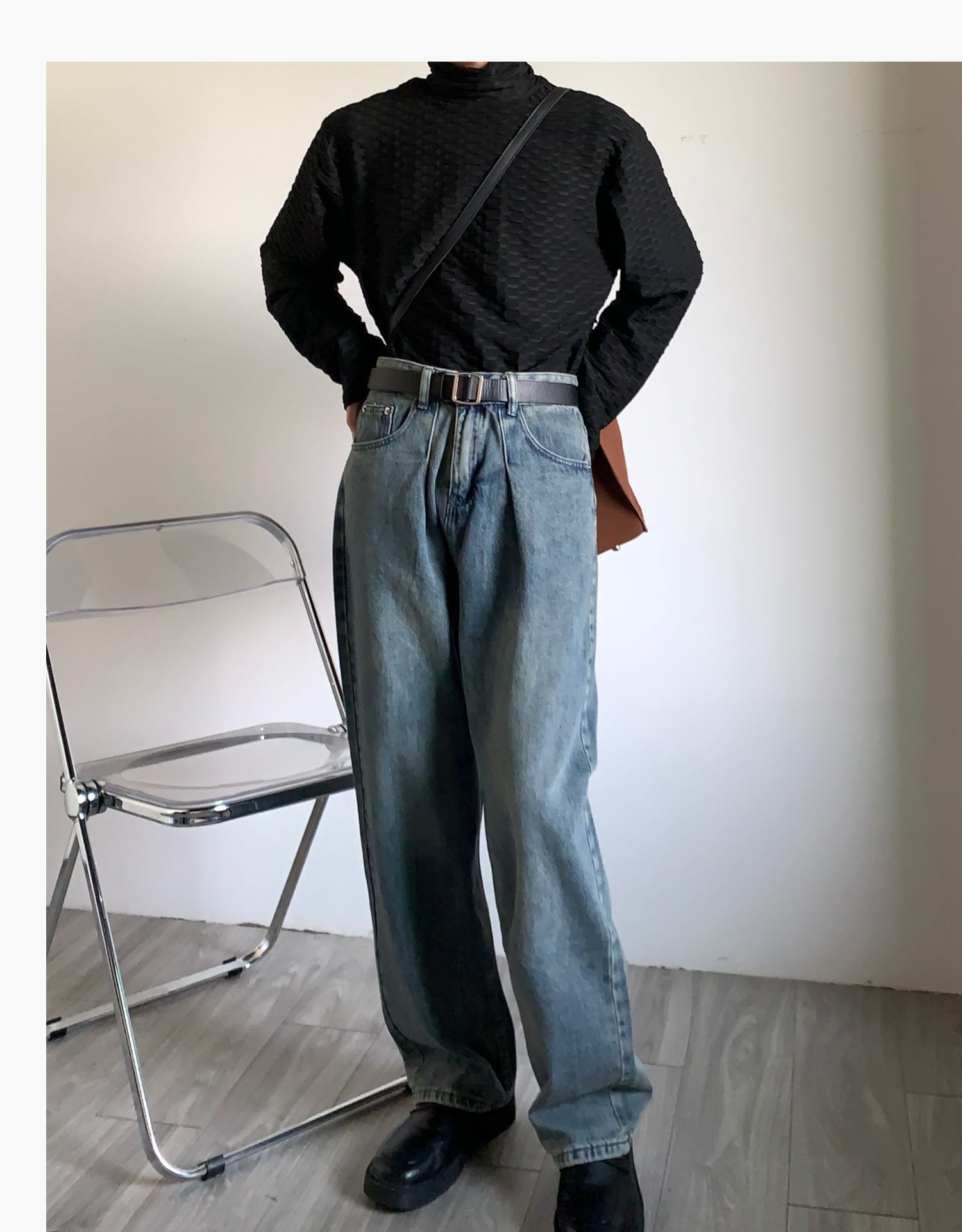 Japanese Brand × Jean American retro straight wide-leg loose versatile jeans Size US 32 / EU 48 - 4 Thumbnail