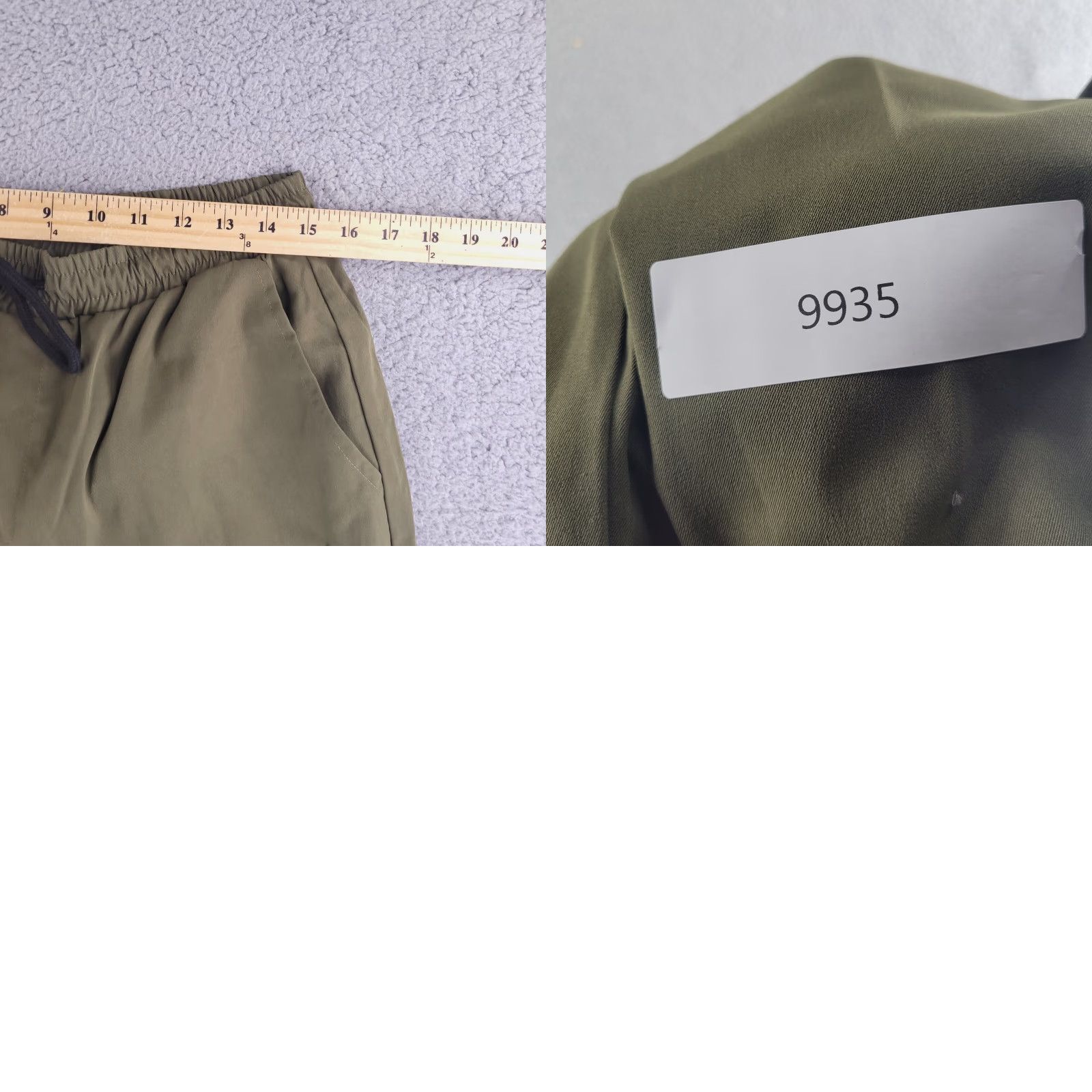 Shein SheIn Pants Womens Medium Olive Green Cargo Camp Straight Relaxed Polyester Size 32" / US 10 / IT 46 - 9 Thumbnail
