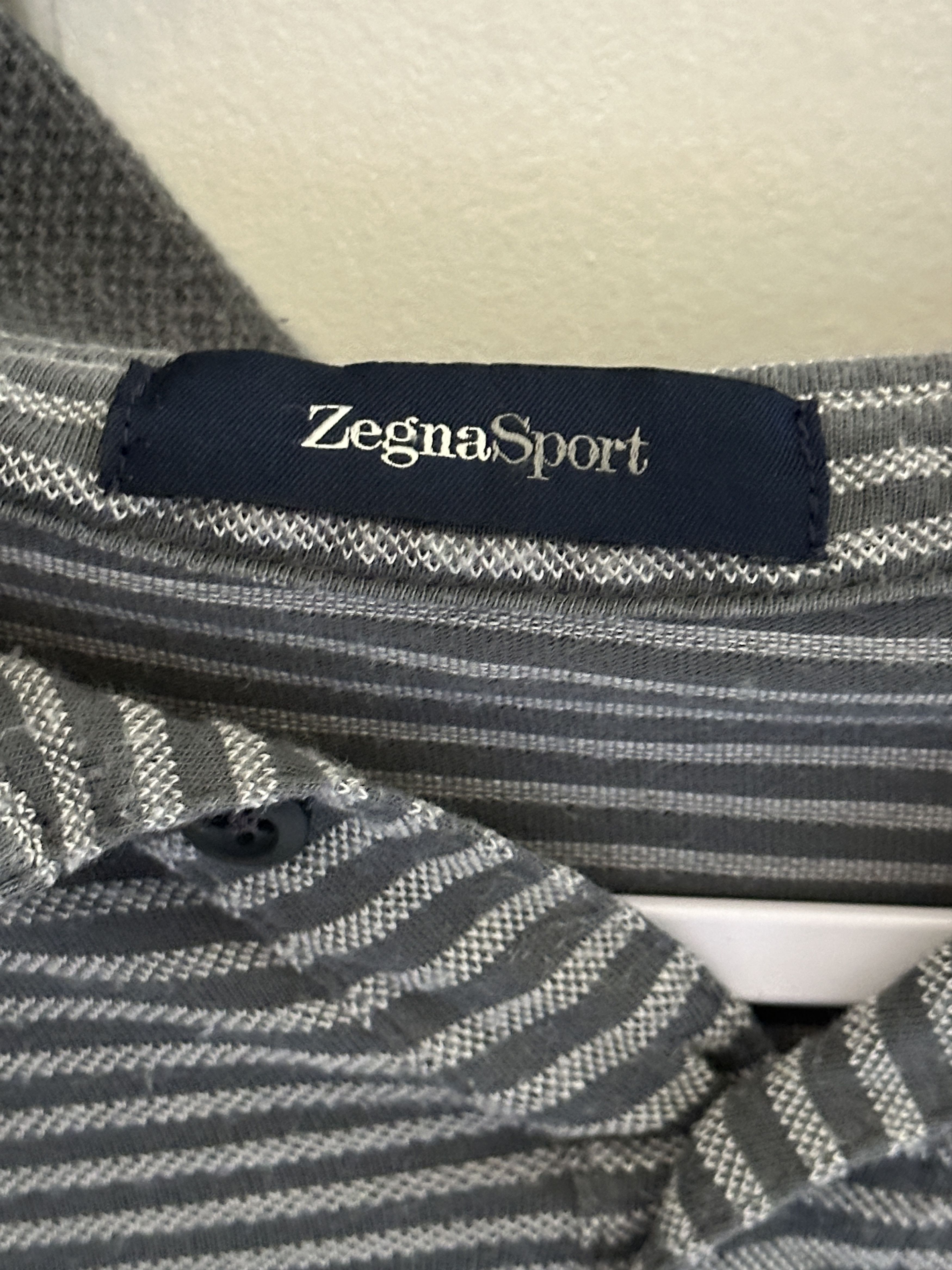 Ermenegildo Zegna Zegna Sports Men's Stripped Long Sleeve Shirt Size US L / EU 52-54 / 3 - 3 Thumbnail