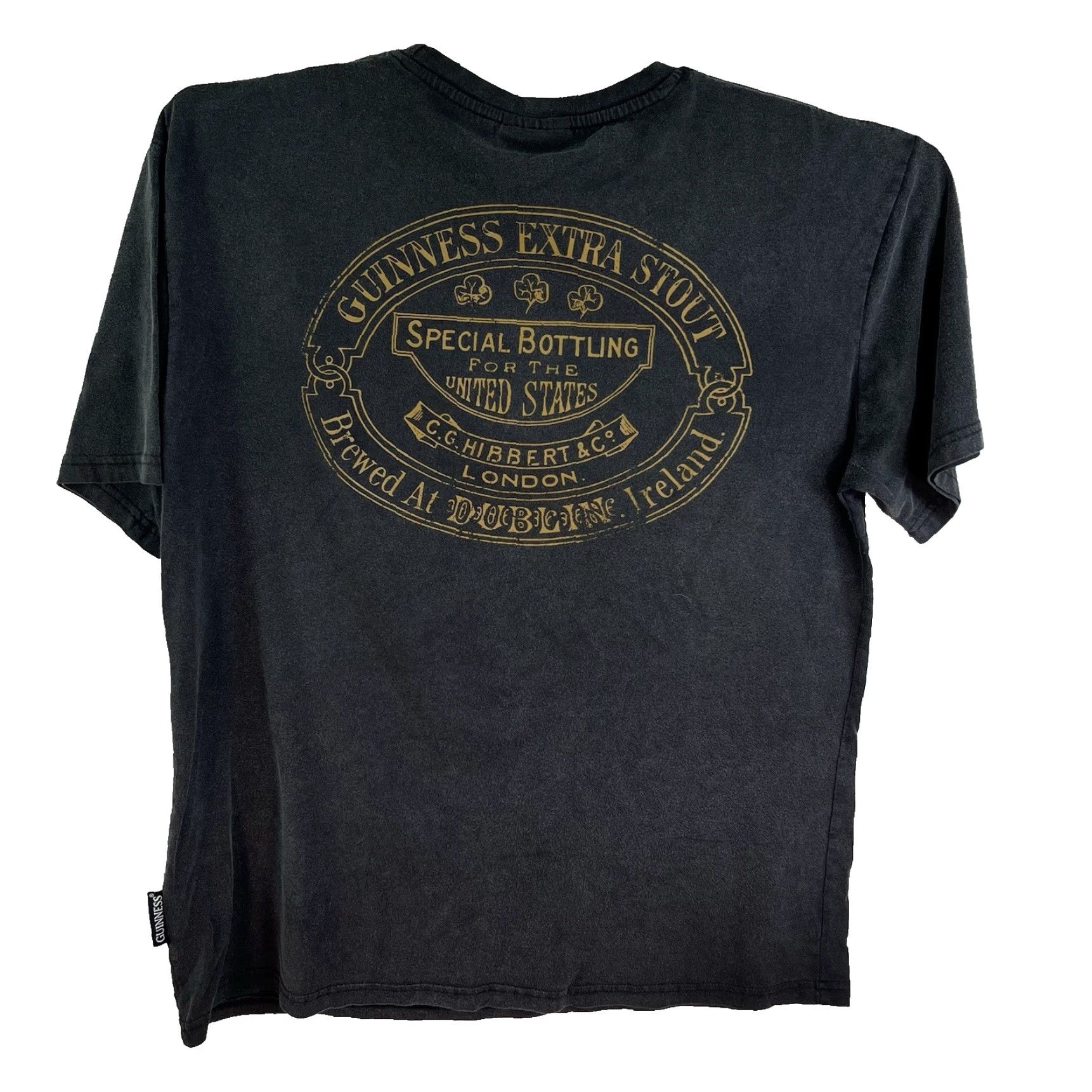 Vintage Guinness Stout Ale Logo T-Shirt Black Men's XL Crew Neck Graphic Print Beer Size US XL / EU 56 / 4 - 2 Thumbnail