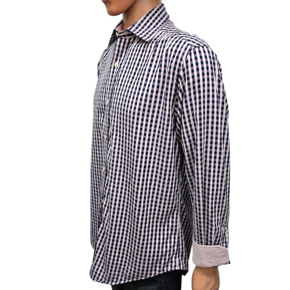 Johnston & Murphy JOHNSTON & MURPHY Dress Shirt Sz M Tailored fit Flip Cuff Size US M / EU 48-50 / 2 - 9 Thumbnail