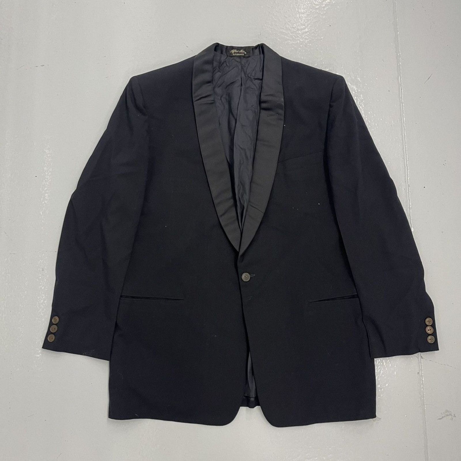 Other Vintage 40s After Six Rudofker Navy Wool 2-Piece Suit Size 44L - 2 Thumbnail