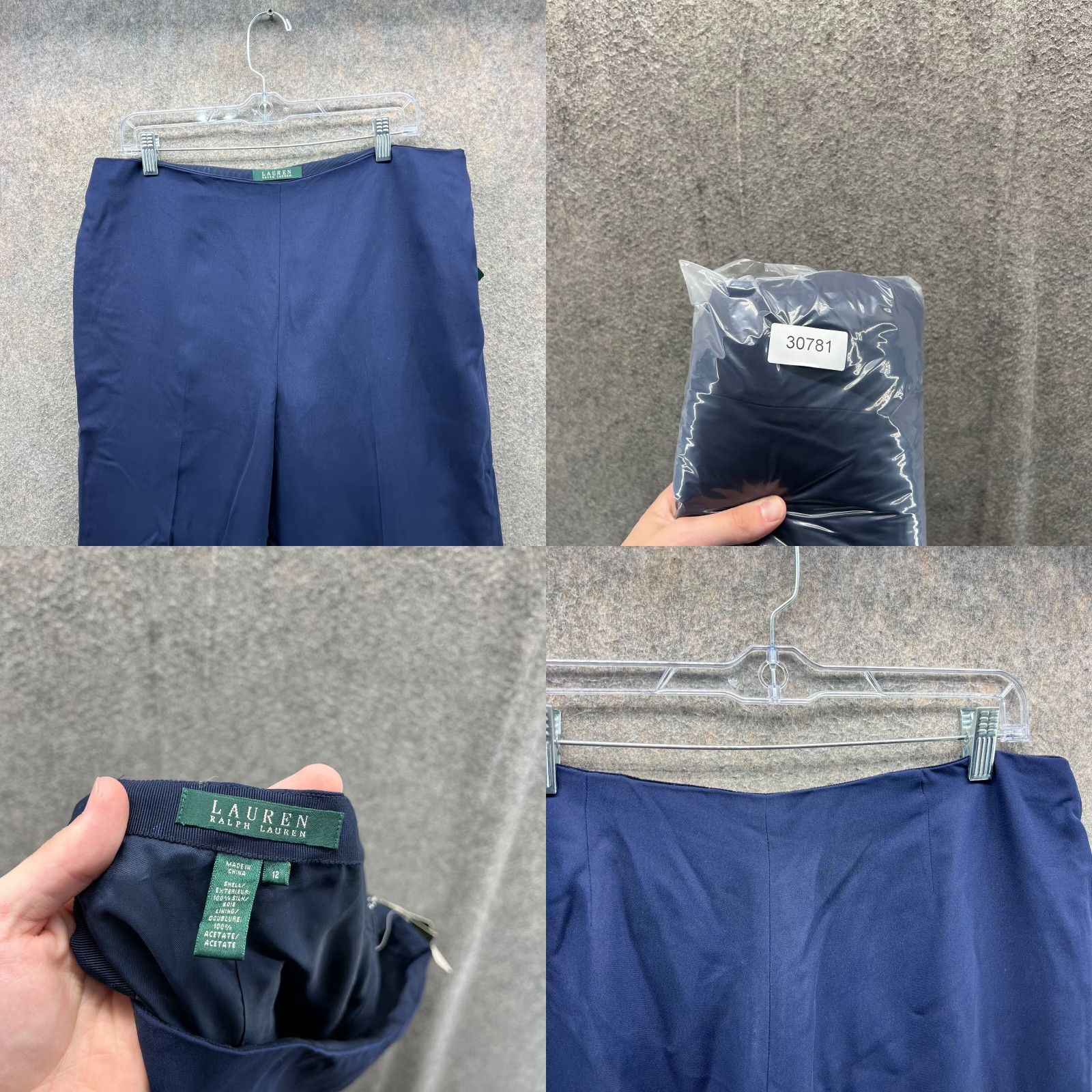 Ralph Lauren VINTAGE? No. Lauren Ralph Lauren Dress Pants Women 12 Blue Chino Pleated Wide Leg Trouser Dress Pants Womens Regular 12 Blue Wide-Leg Size 24" / US 00 / IT 34 - 8 Thumbnail