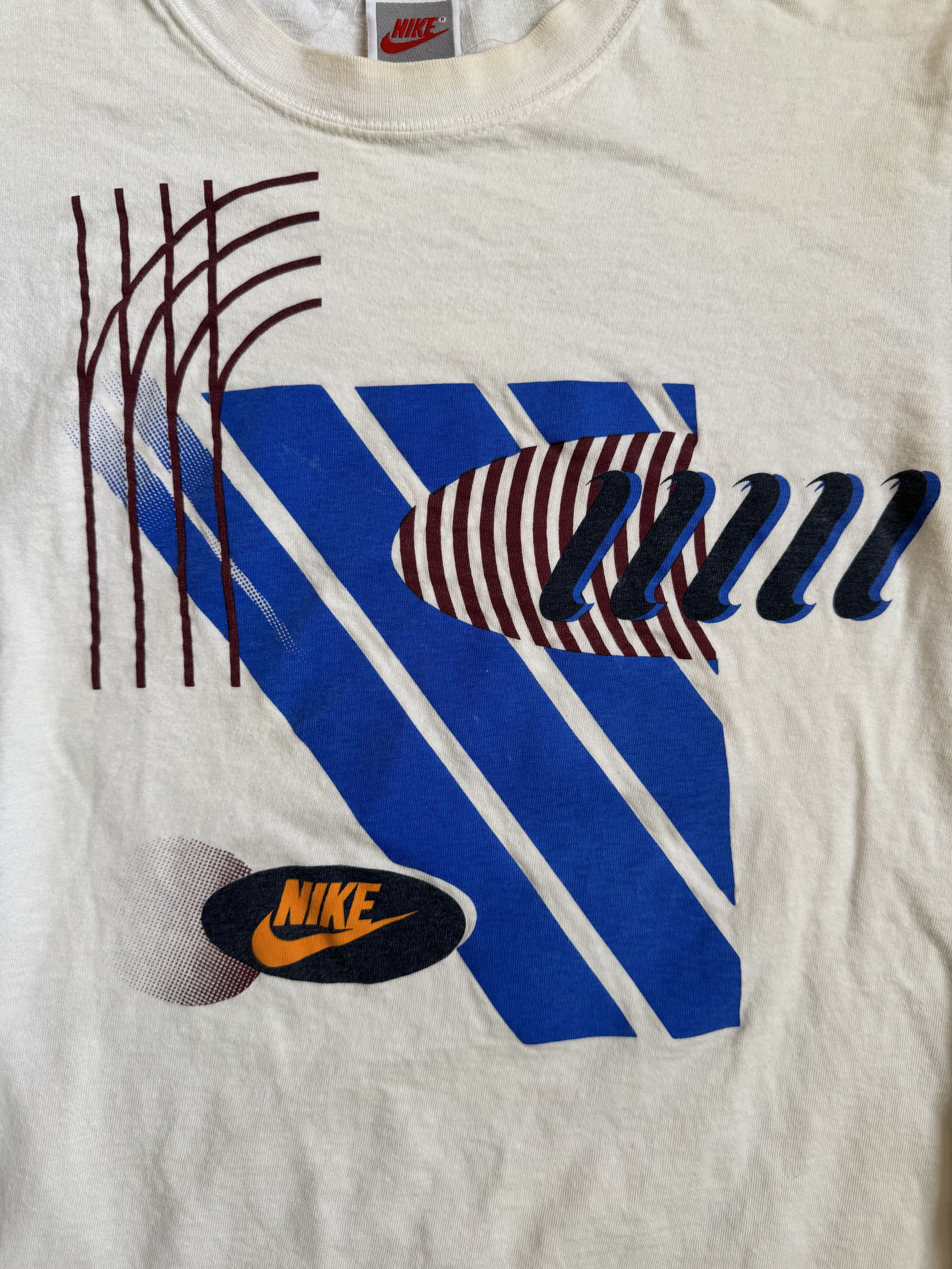 Nike Nike Long Sleeve T-Shirt Retro Graphic Print Single Stitch Size US M / EU 48-50 / 2 - 2 Thumbnail