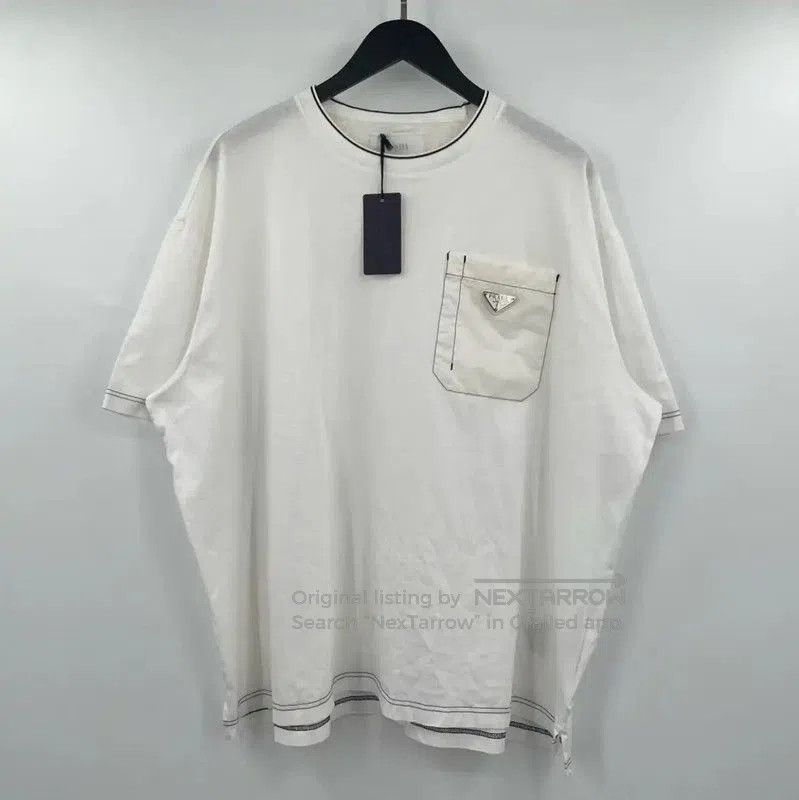 Prada Prada Summer Men's White Cotton T-Shirt. Size US M / EU 48-50 / 2 - 1 Thumbnail