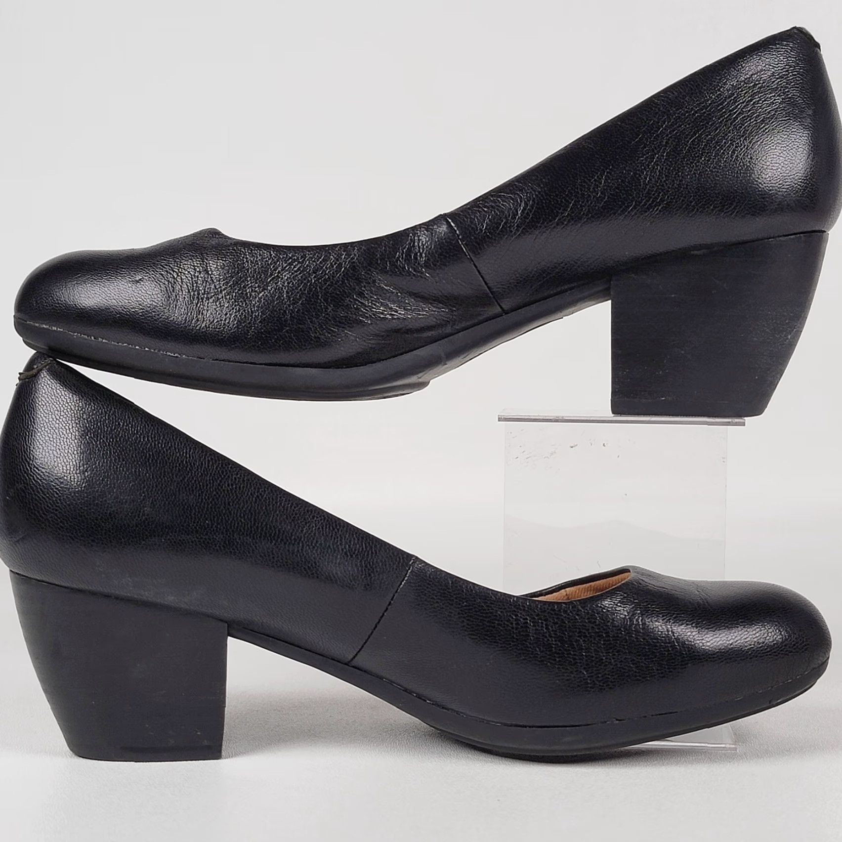 Vintage VINTAGE? No. Use from original. Create title: Comfortiva Leather Pump Women Kitten Heel Arch Support Black 9 M Shoes Womens Pump Size US 9 / IT 39 - 4 Thumbnail
