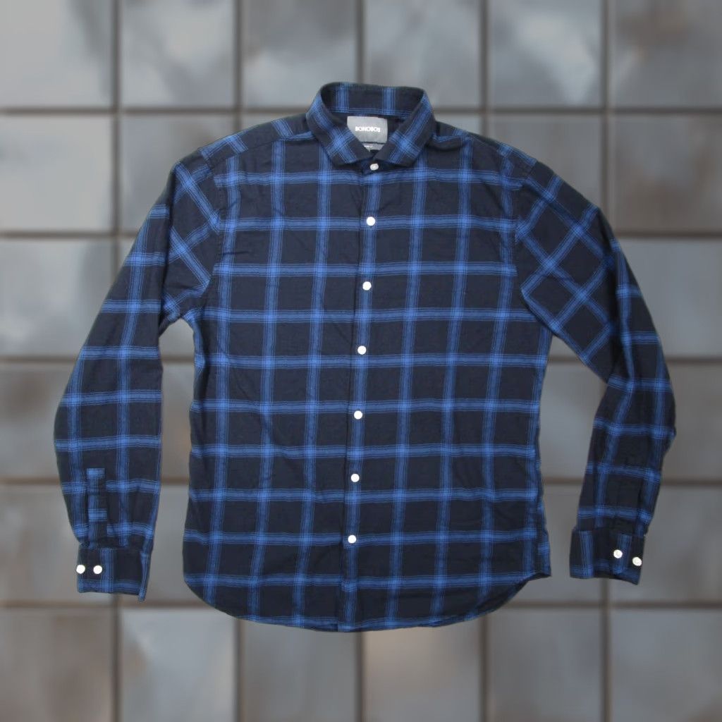 Bonobos VINTAGE Bonobos Shirt Mens Medium Button Up Casual Check Blue 90s Mens Size US M / EU 48-50 / 2 - 1 Thumbnail