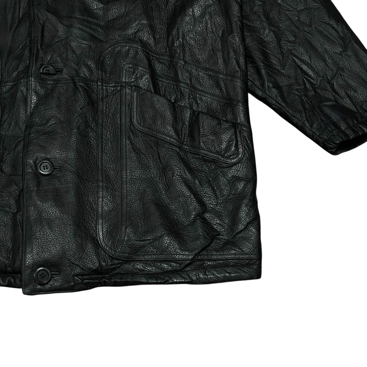 Lanvin Vintage Lanvin Paris Button Up Sheepskin Leather Jacket Size US XL / EU 56 / 4 - 4 Thumbnail