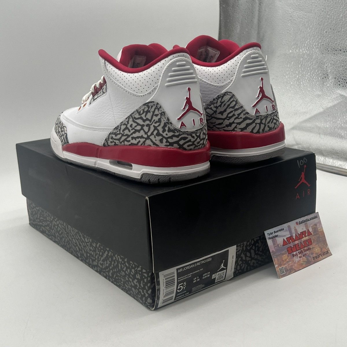 Jordan Brand Air Jordan 3 Cardinal red Size US 5.5 / EU 38 - 4 Thumbnail