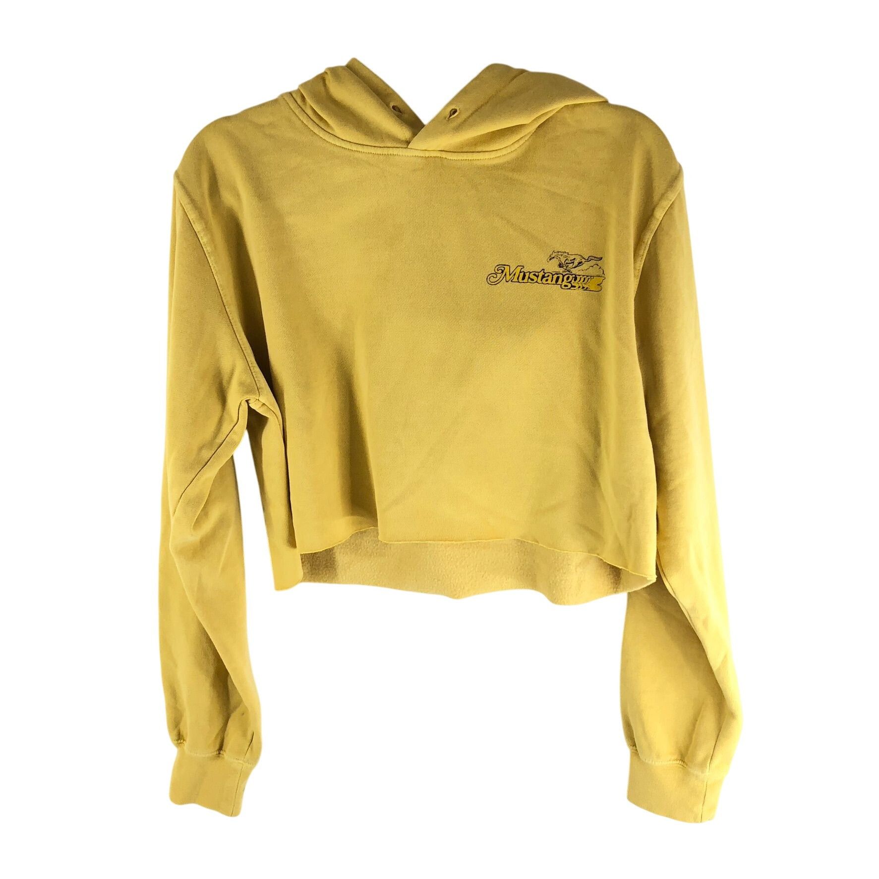 RE/DONE Re/Done Womens Cropped Hoodie Sweatshirt Ford Mustang Long S Size S / US 4 / IT 40 - 1 Thumbnail