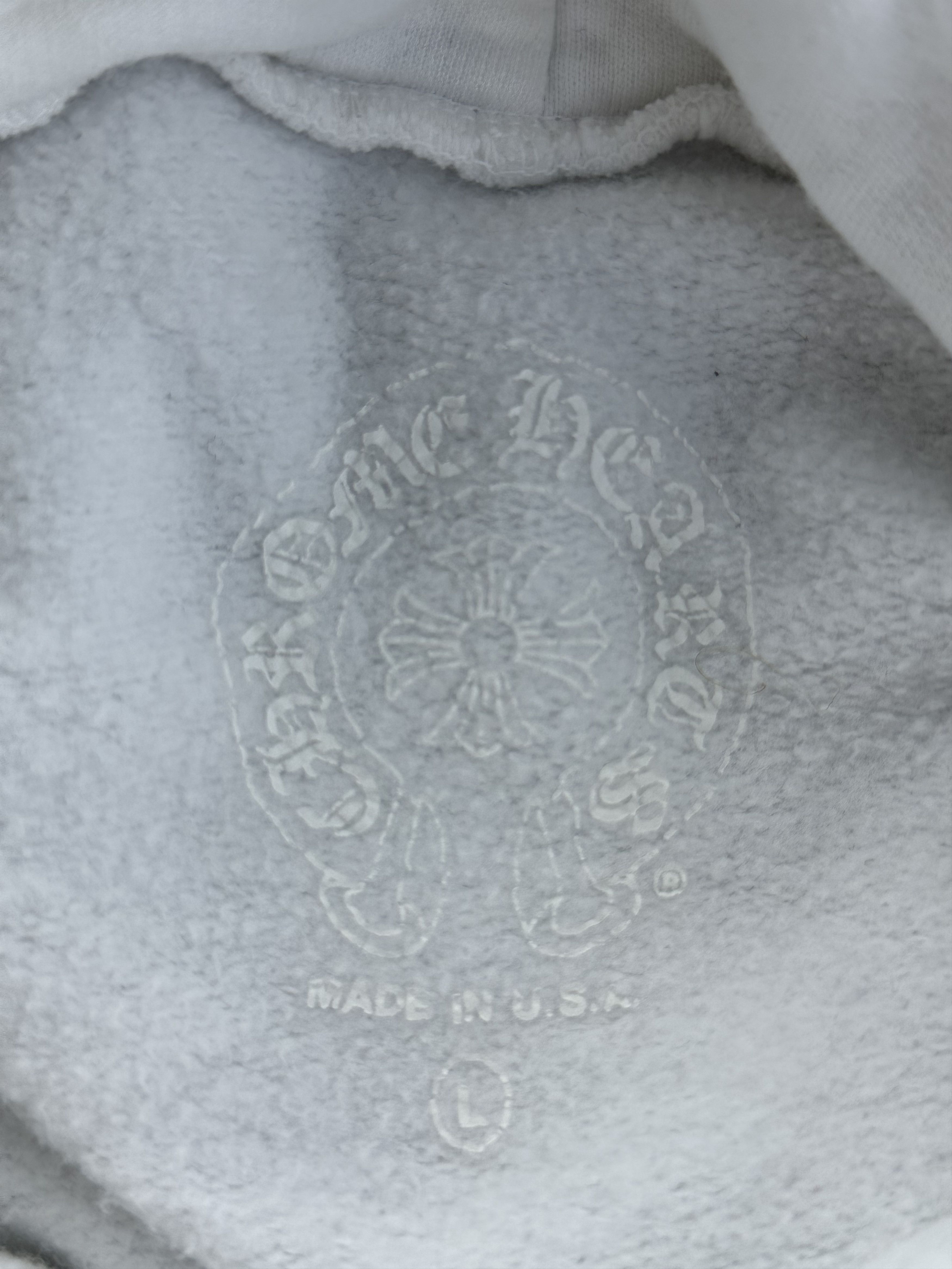 Chrome Hearts Chrome Hearts White Glow In The Dark Horseshoe Logo Hoodie Size US L / EU 52-54 / 3 - 3 Thumbnail