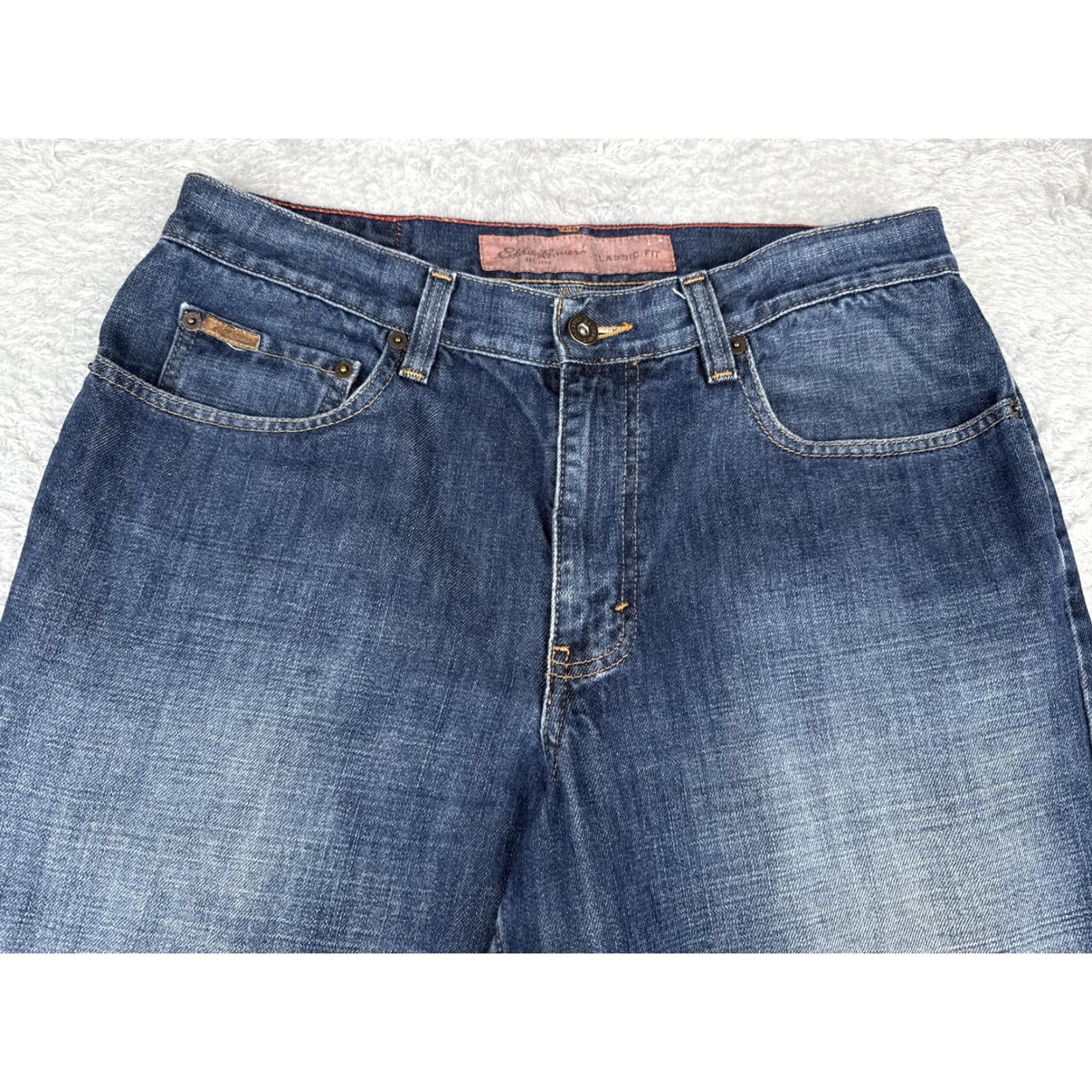 Eddie Bauer Eddie Bauer Jeans Mens 32x29 Blue Classic Fit Straight Leg Zip Fly 5-Pocket Size US 32 / EU 48 - 4 Thumbnail
