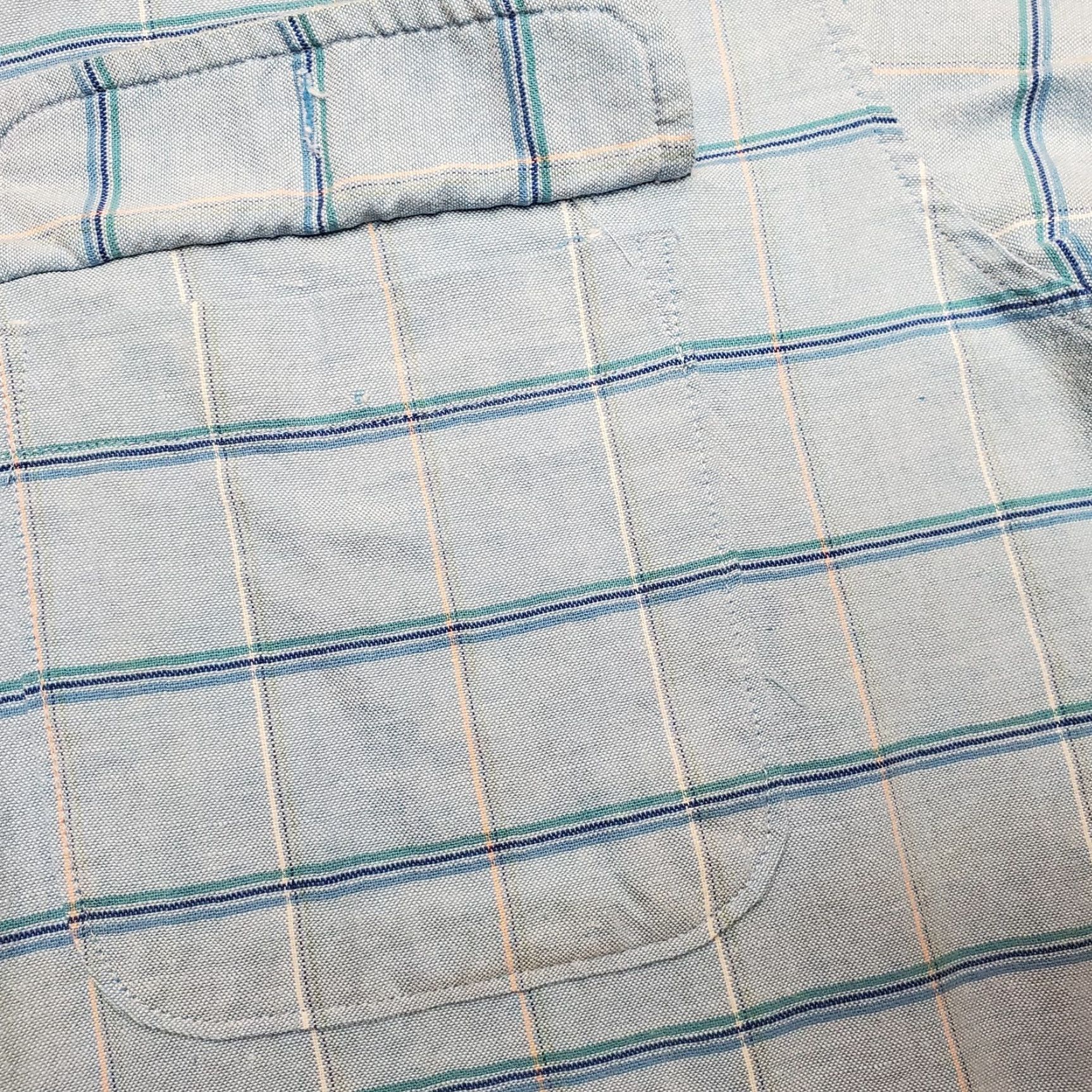 Sears VINTAGE The Mens Store Shirt Mens L Blue Short Sleeve Sears Made in USA Dad Shirt Size US L / EU 52-54 / 3 - 4 Thumbnail