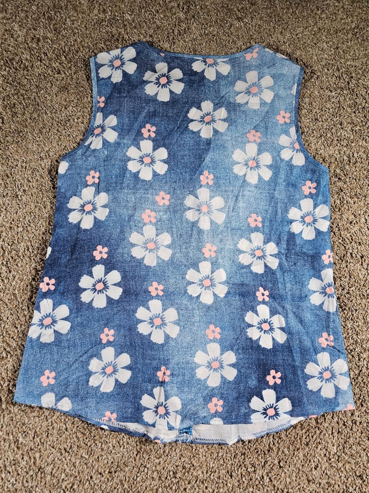 The Unbranded Brand No Brand FLORAL Vest Size M / US 6-8 / IT 42-44 - 4 Thumbnail