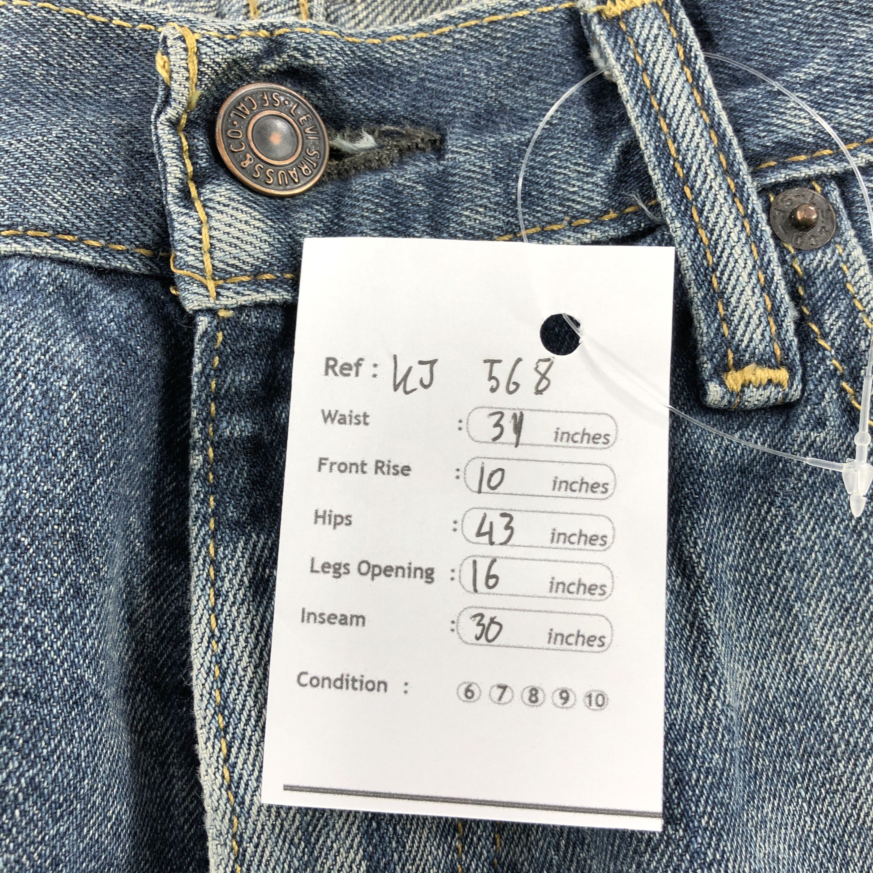 Levi's Levis 514 Jeans Dark Wash Denim KJ568 Size US 29 - 13 Thumbnail