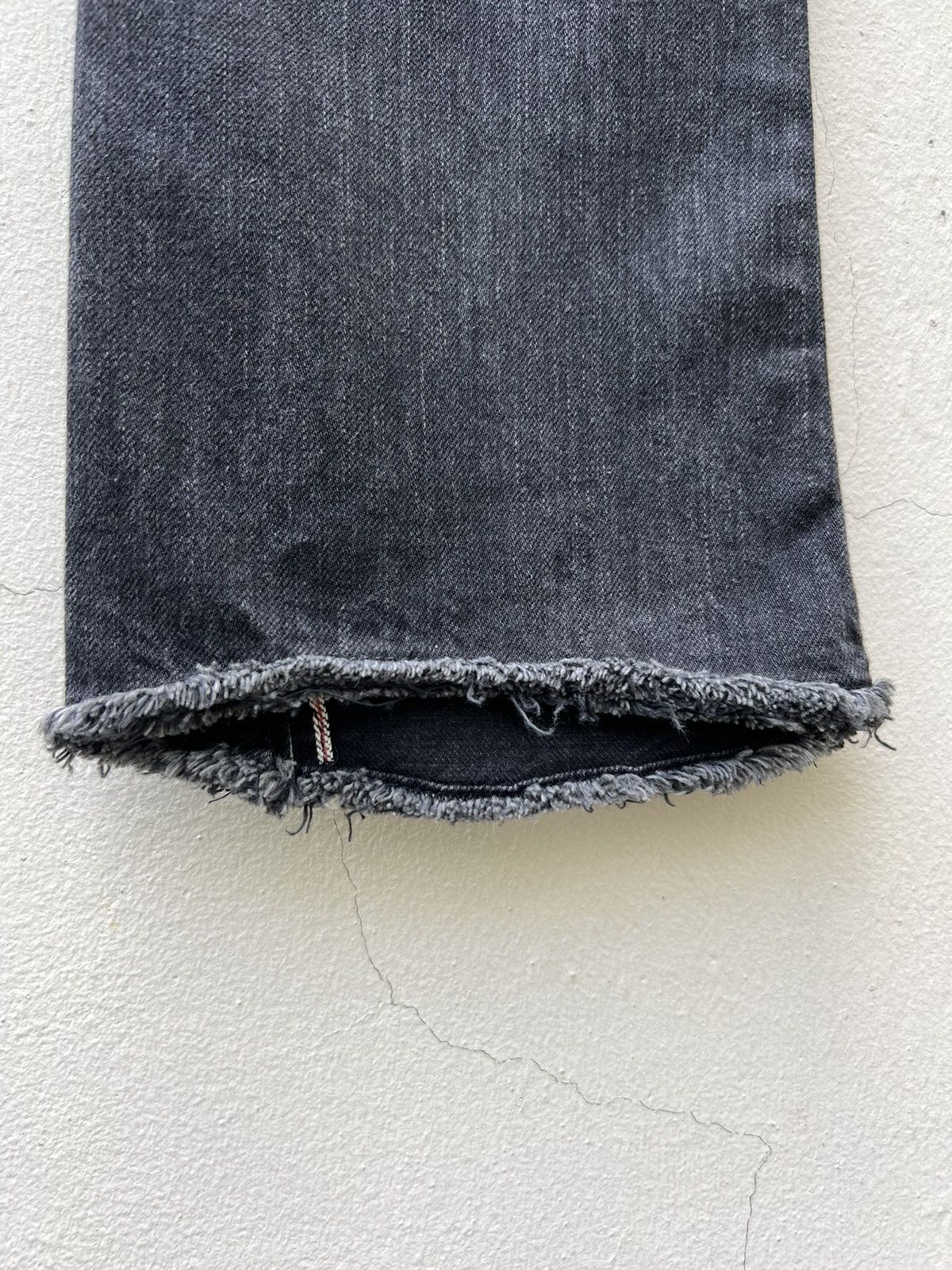 Bukht Bukht Japan Faded Black Selvedge Denim Cropped Flare Jeans Size US 30 / EU 46 - 18 Thumbnail