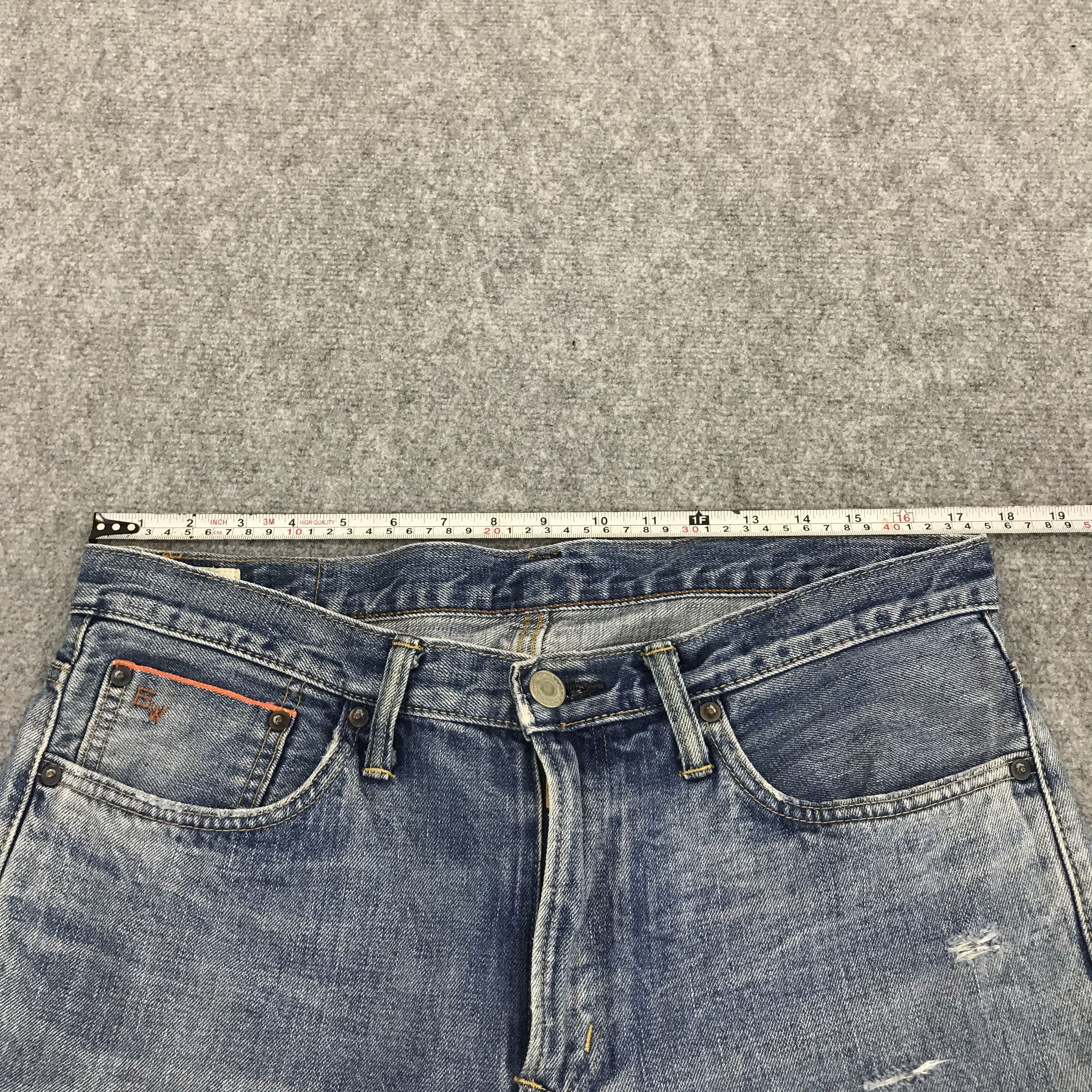 Edwin × Japanese Brand BAGGY EDWIN JAPN DESIGN DISTRESSED JEAN Size US 33 - 3 Thumbnail