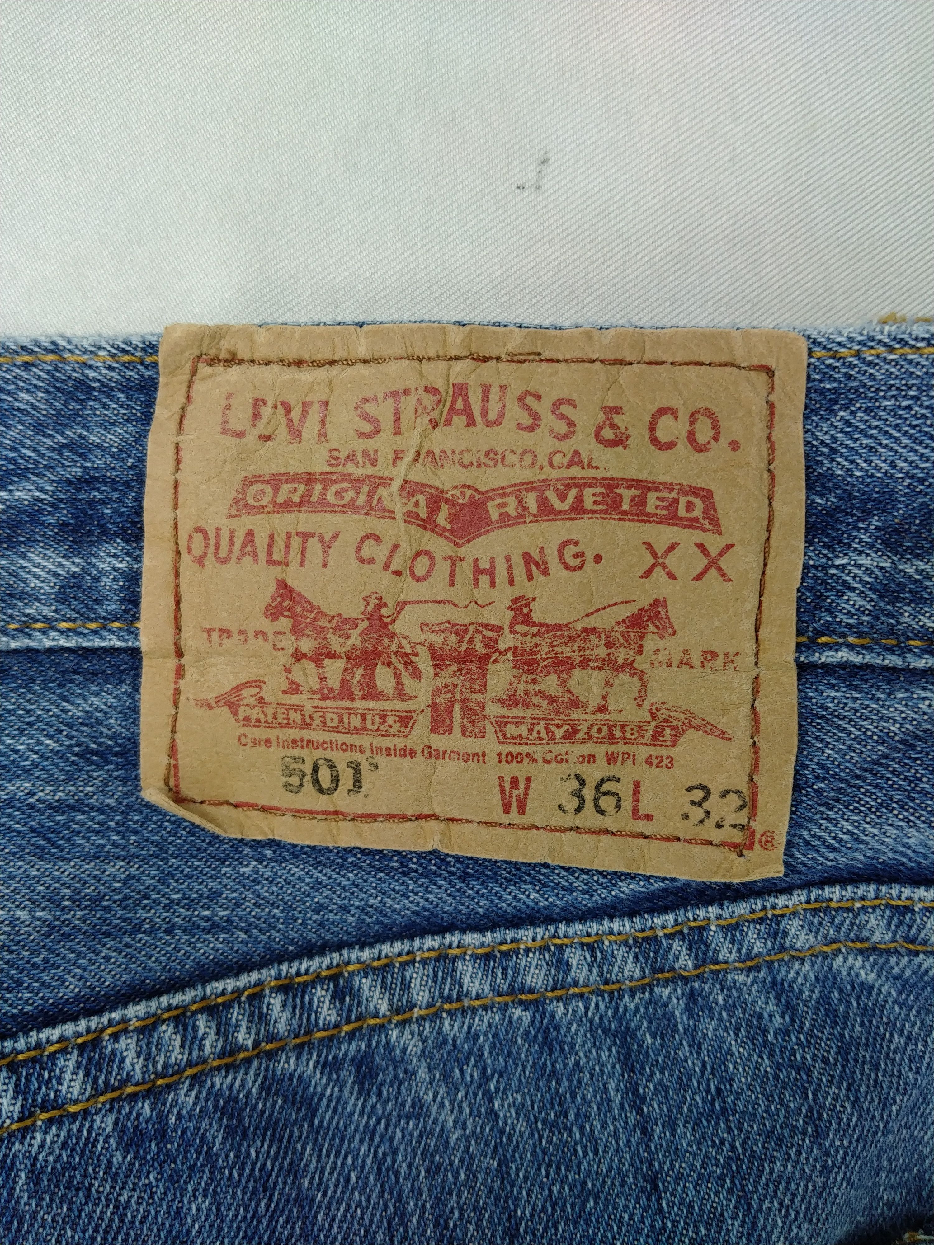 Levi's Vintage Levi's 501 Distressed Denim 36x31.5 -JN118 Size US 36 / EU 52 - 11 Thumbnail