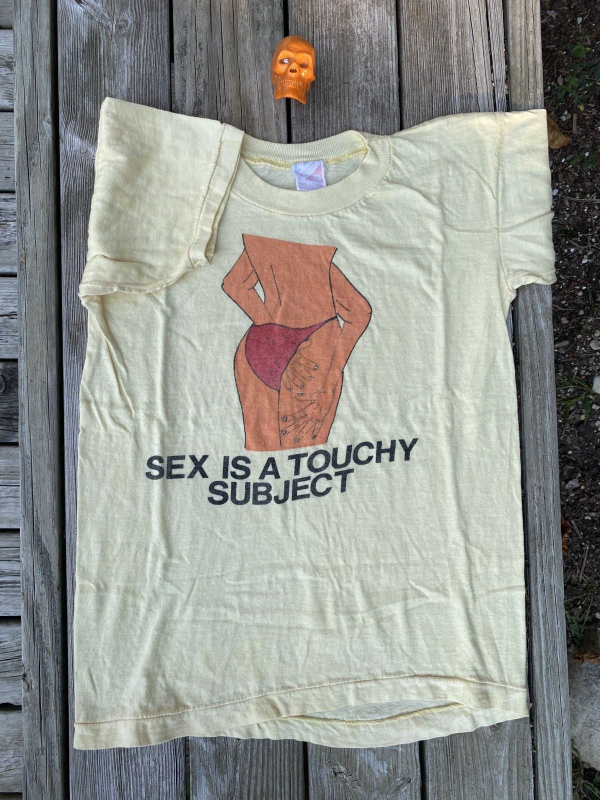 Band Tees × Vintage 80s Sex is a Touchy Subject novelty humor art shirt sz M Size US M / EU 48-50 / 2 - 1 Thumbnail