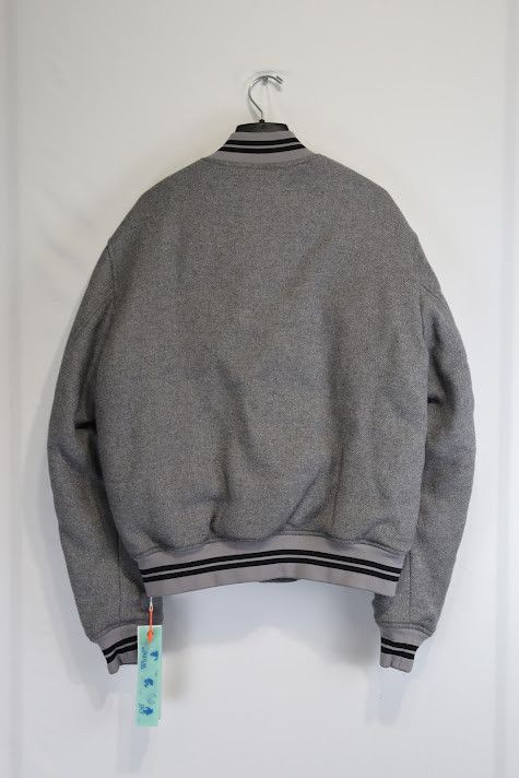 Off-White o1rshd1 Charcoal Logo Print Bomber Jacket in Grey Size US S / EU 44-46 / 1 - 9 Thumbnail