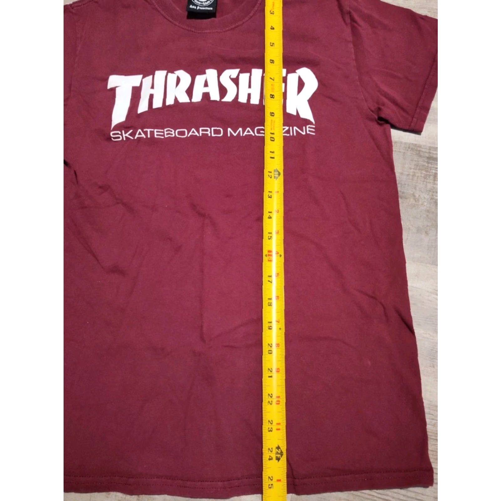 Thrasher VINTAGE Thrasher Shirt Unisex Adults T-Shirt Short Sleeve Crew Neck S Maroon Graphic Print 90s Skateboarding Mens Womens Size US S / EU 44-46 / 1 - 7 Thumbnail