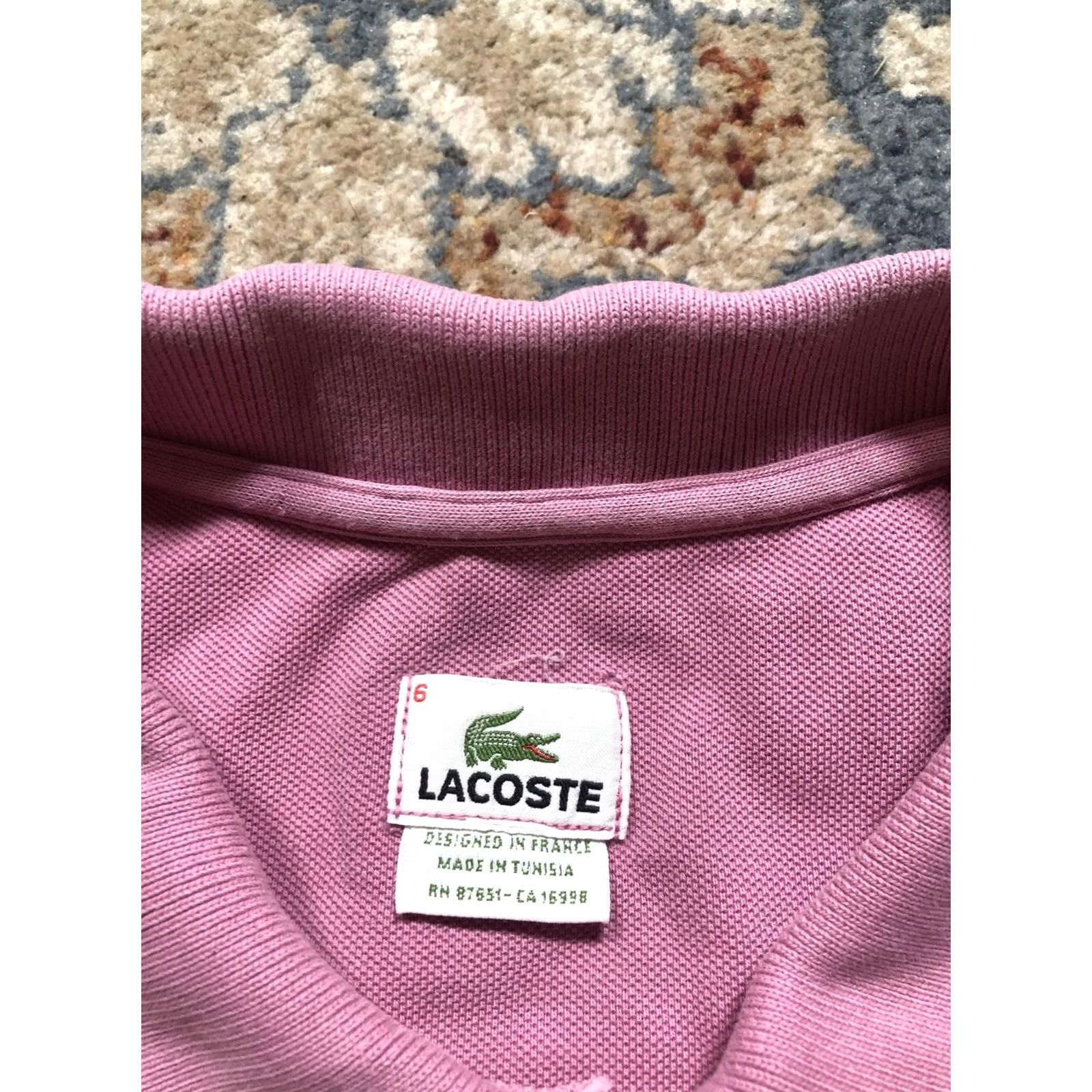 Lacoste Lacoste Polo Shirt Mens XL Pink Pique Short Sleeve Crocodile Logo Embroidered Size US XL / EU 56 / 4 - 7 Thumbnail