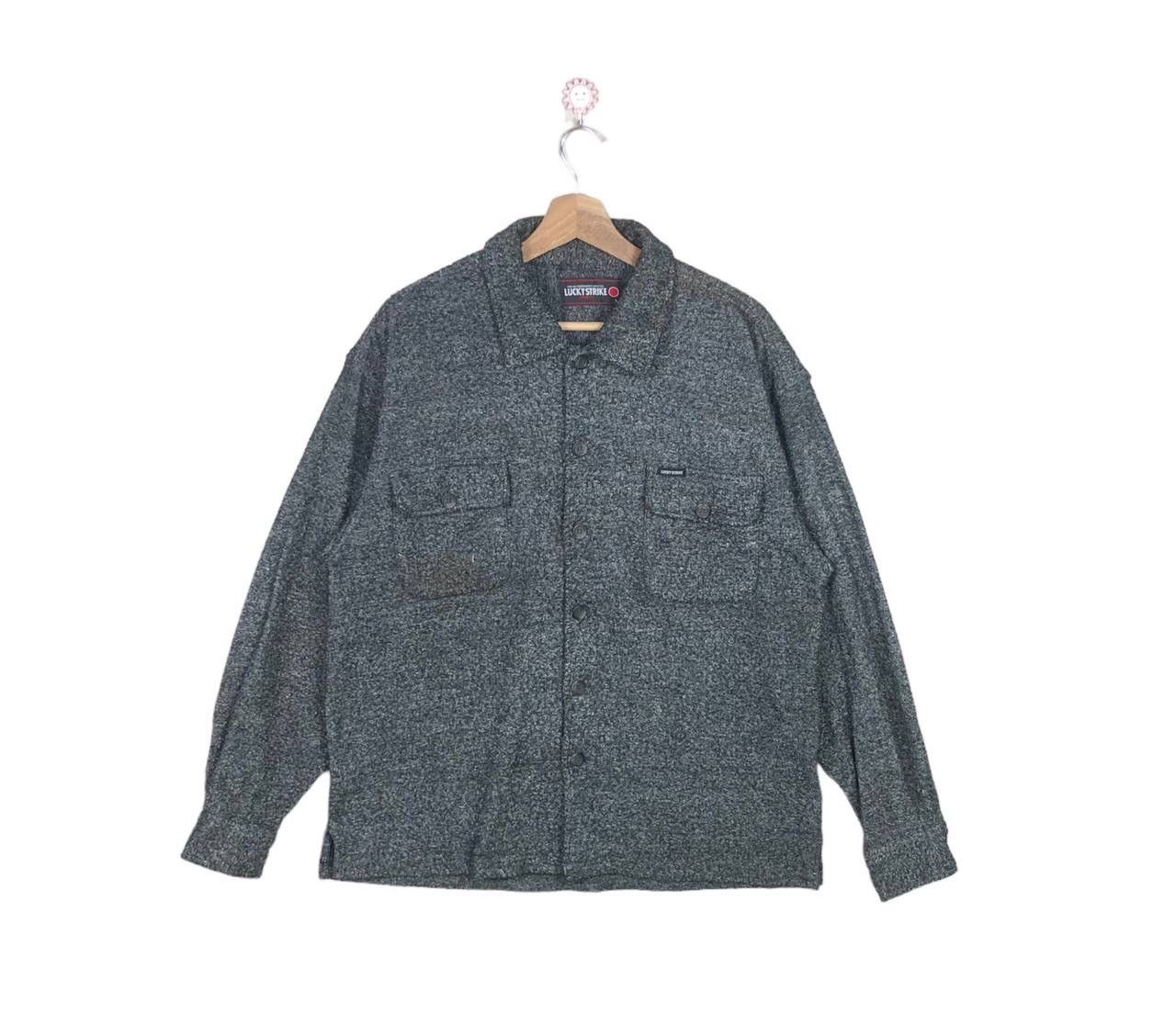 Vintage Vintage 90s Lucky Strike Double Pocket Wool Jacket Size US L / EU 52-54 / 3 - 1 Thumbnail