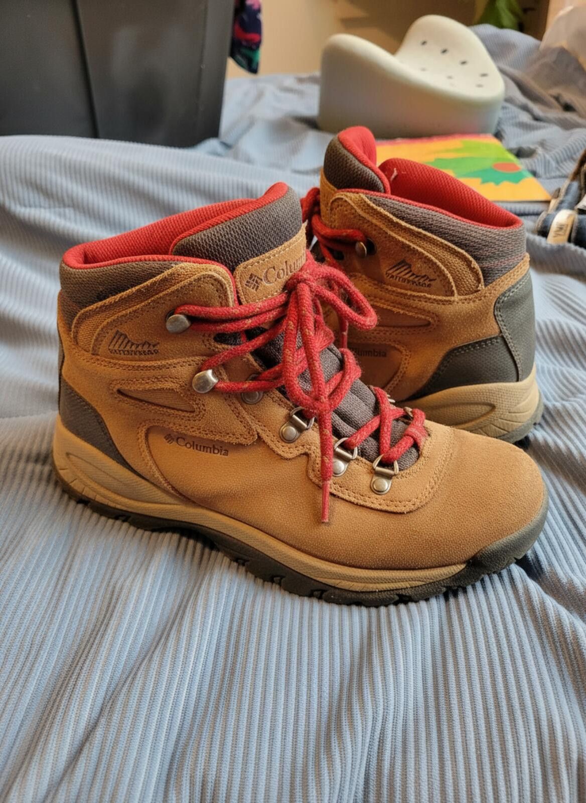 Columbia Columbia Hiking Boots Brown Red Lace-Up Size US 8 / IT 38 - 1 Thumbnail