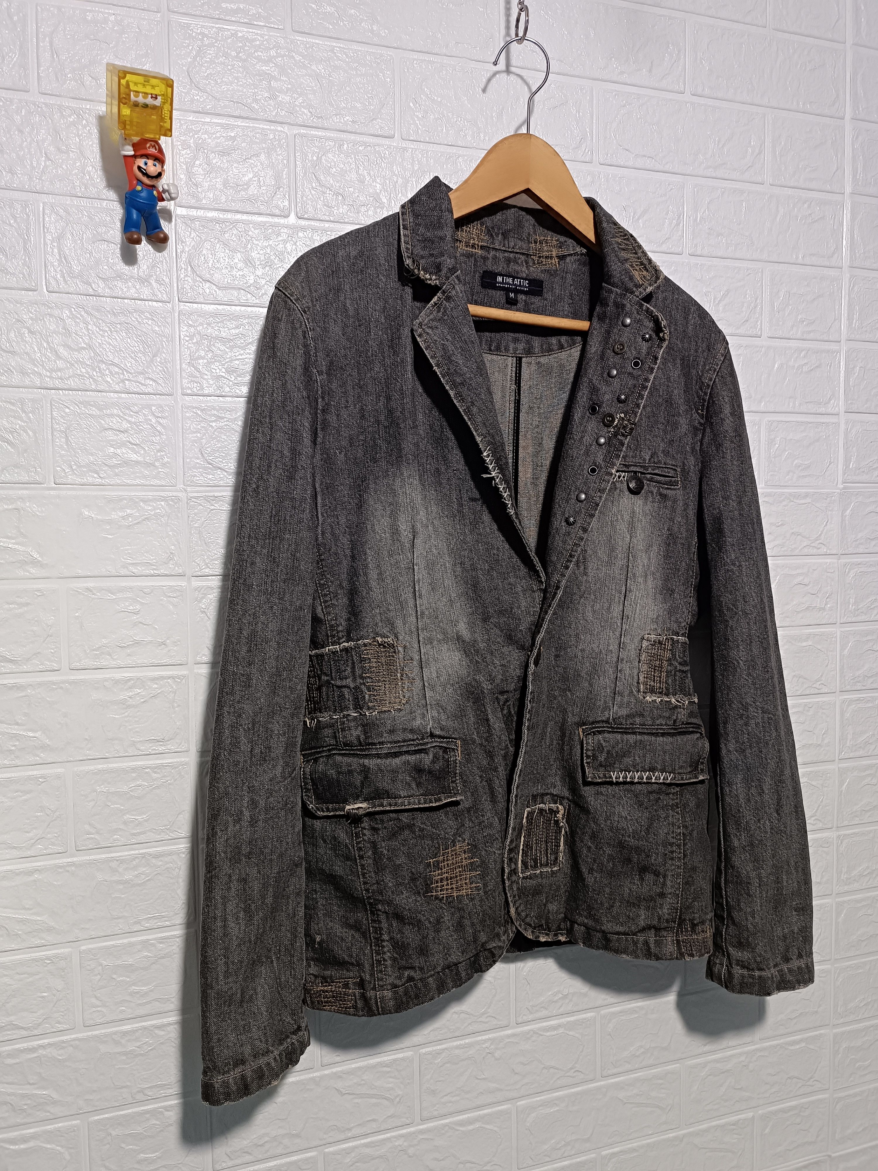In The Attic In The Attic Mud Wash Studded Punk Jeans Denim Size US M / EU 48-50 / 2 - 4 Thumbnail