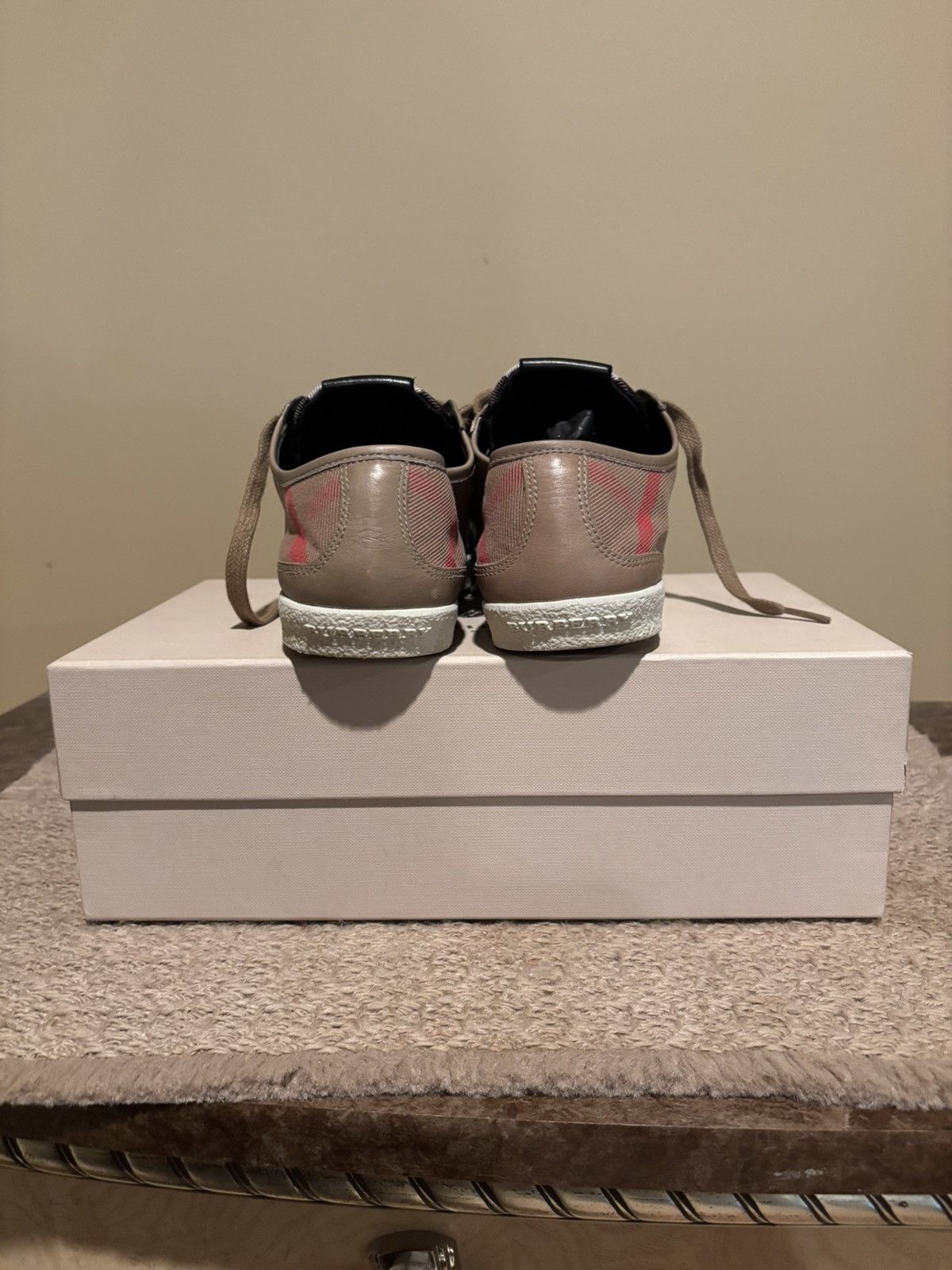 Burberry Vintage Housecheck Low Top Vulcanized Sneaker Size US 7.5 / IT 37.5 - 3 Thumbnail