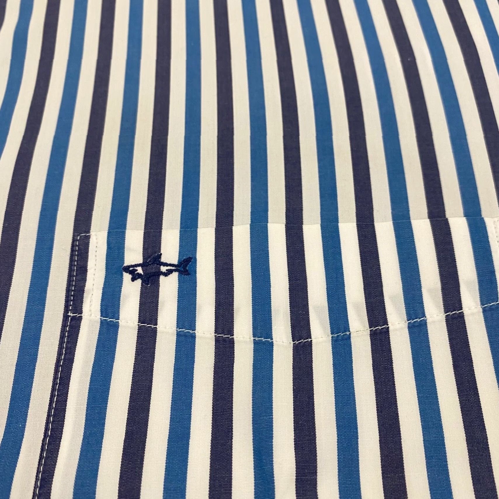 Paul & Shark PAUL & SHARK Yachting Shirt Mens 44 Blue White Striped Button-Down Dress Top L/S Size US XXL / EU 58 / 5 - 3 Thumbnail