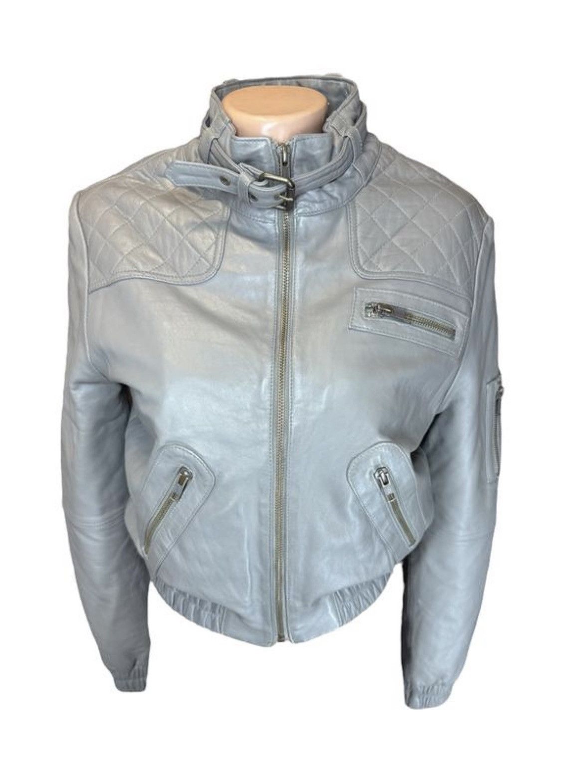 Tornado Mart Vintage Cropped Soft Leather Bomber Jacket Size US S / EU 44-46 / 1 - 1 Thumbnail