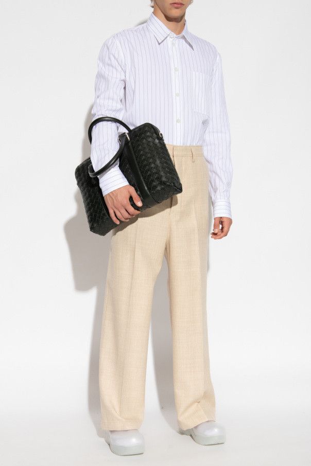 Bottega Veneta o1loc1c0824 714030 Cotton Pinstripe Shirt in White Size US S / EU 44-46 / 1 - 2 Thumbnail