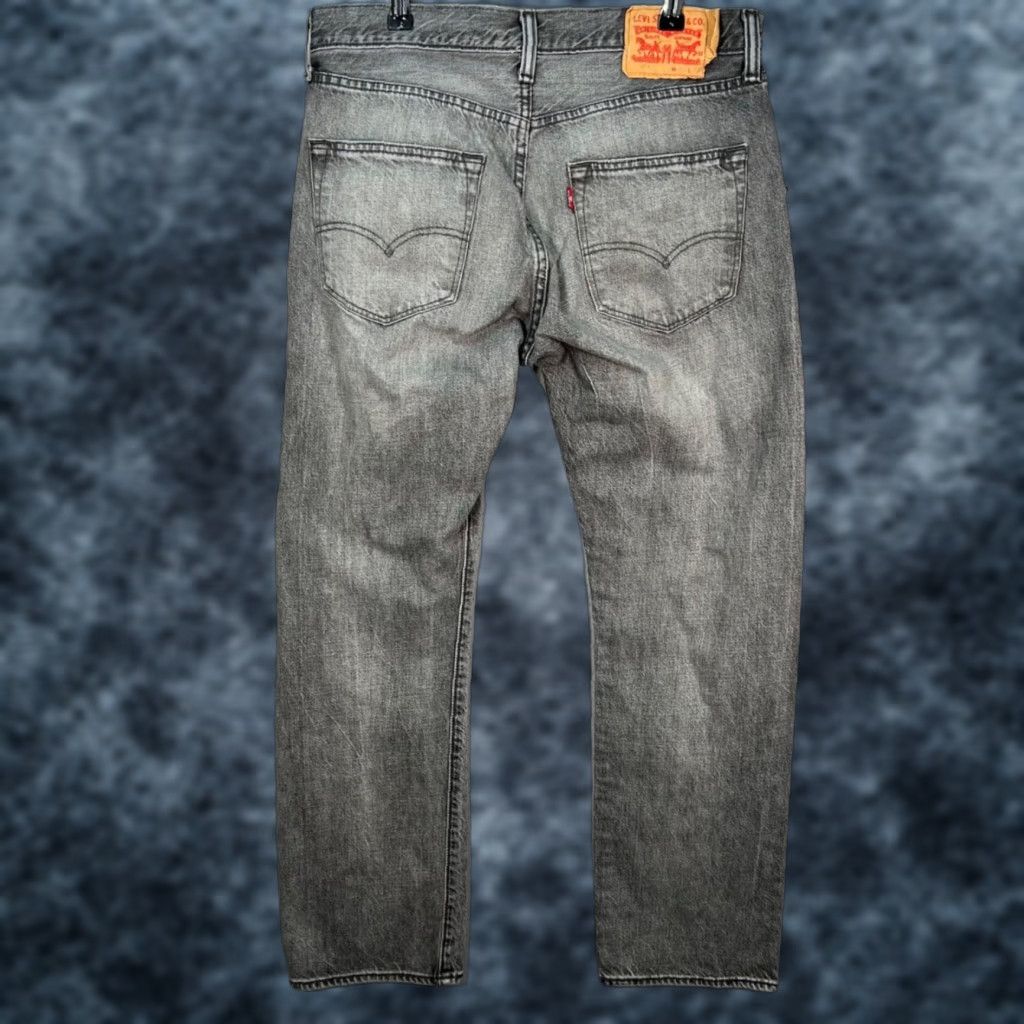 Levi's Levis 501 Mens Jeans Gray Distressed Straight 32x29 Denim 100% Cotton Leather? Wait Size US 32 / EU 48 - 1 Thumbnail