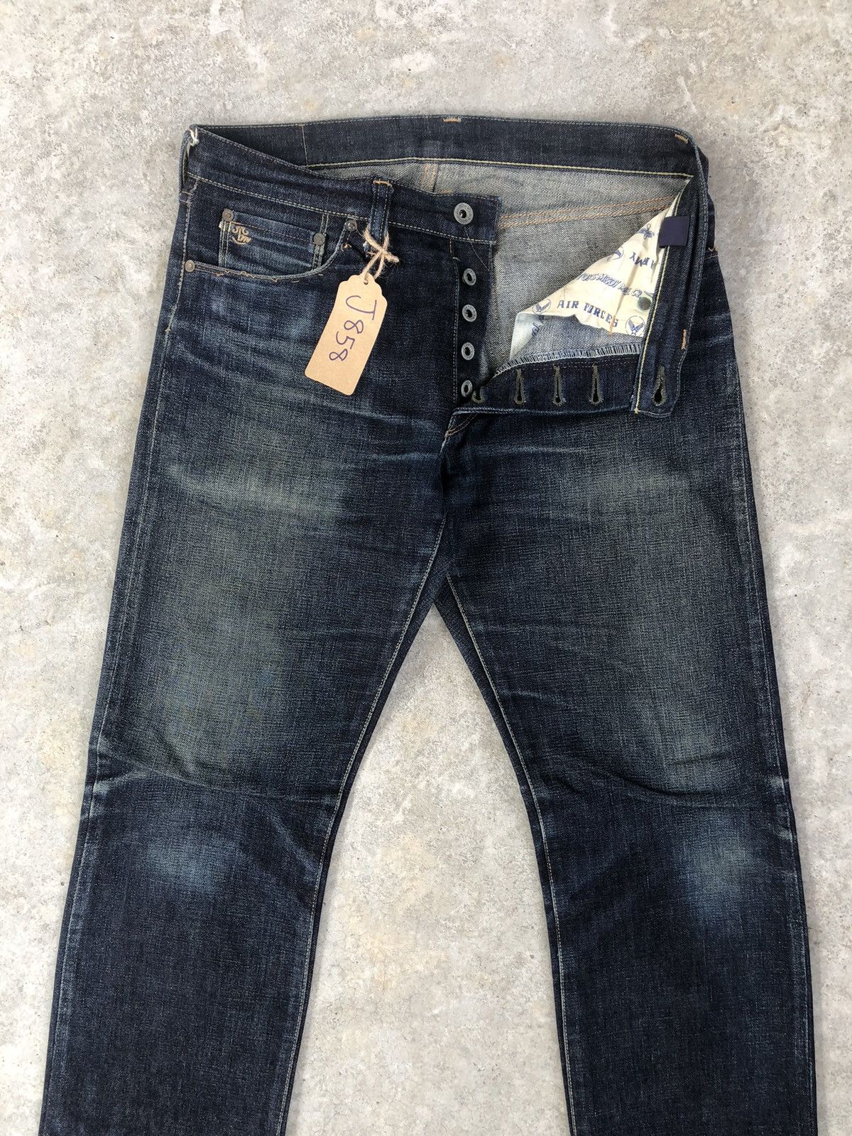 TOYS McCOY Toys Maccoy x Take Five Selvedge Denim Distressed Jeans Size US 31 - 3 Thumbnail