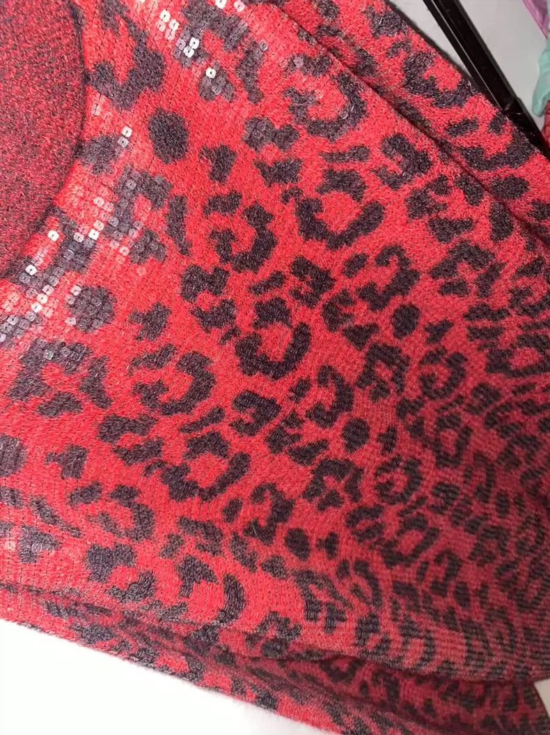 Saint Laurent Paris Saint Laurent Paris 13FW Red Scales Leopard Sweater Size US S / EU 44-46 / 1 - 2 Thumbnail